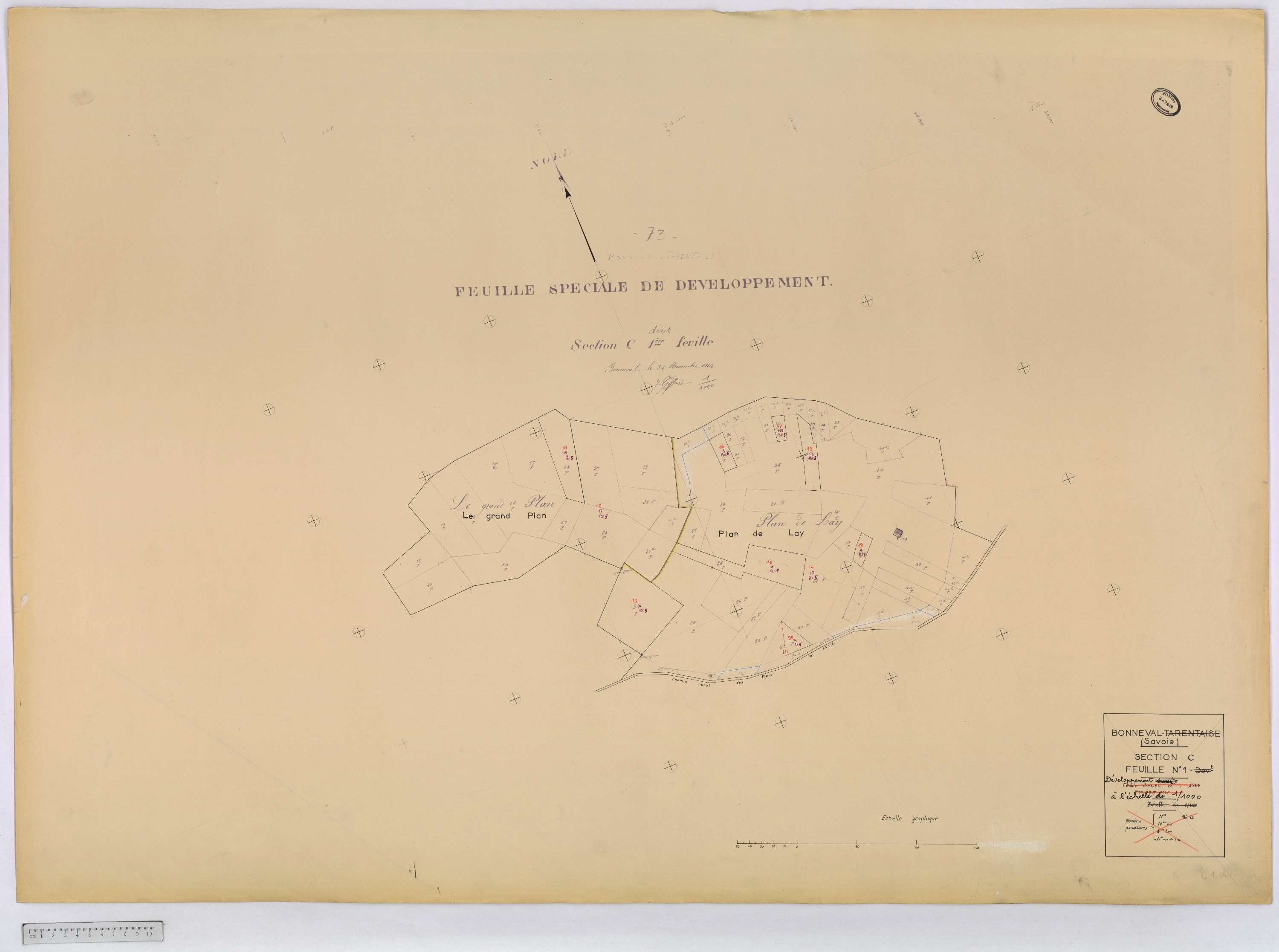 Bonneval - Cadastre rénové (1963).