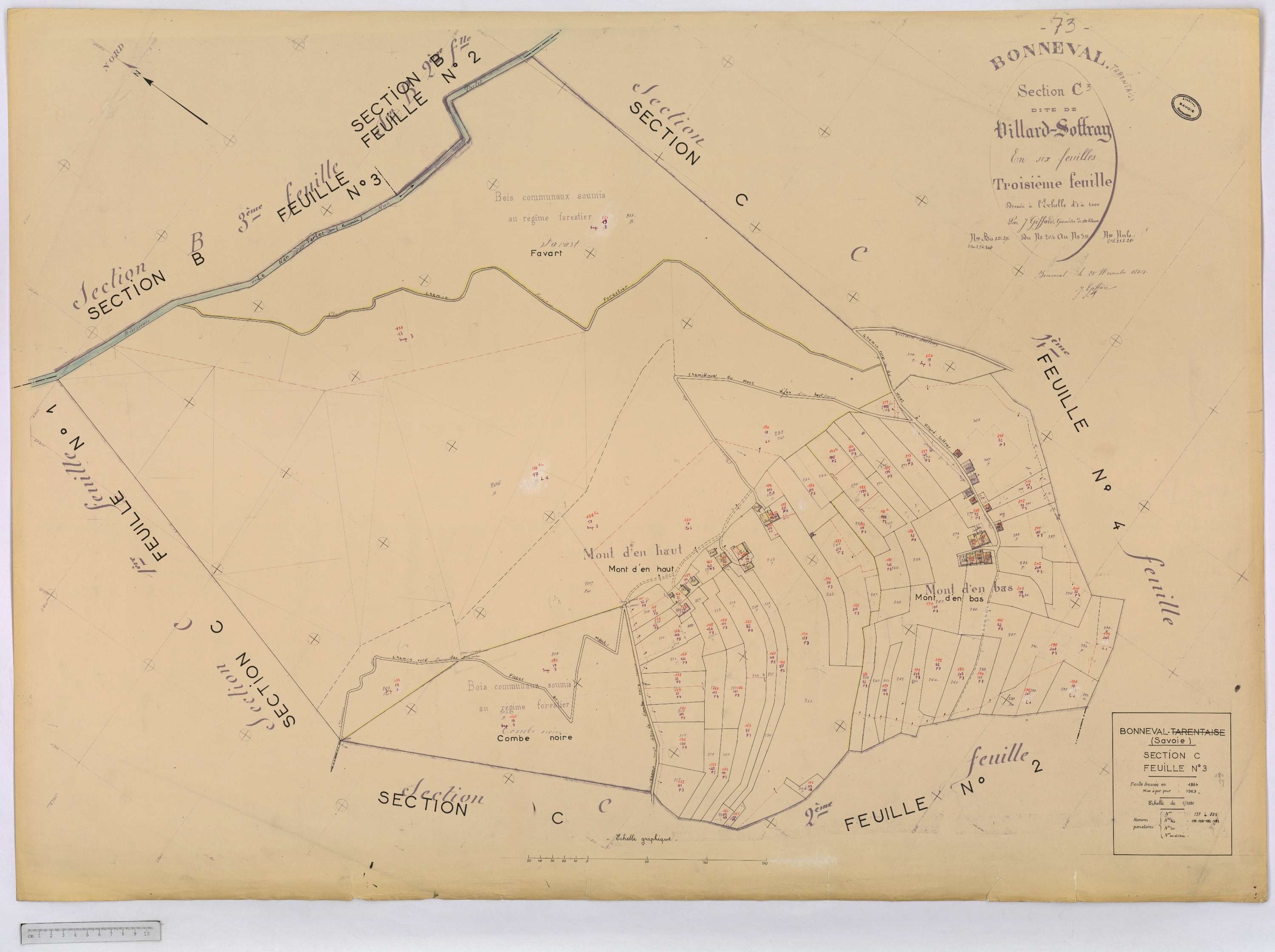 Bonneval - Cadastre rénové (1963).