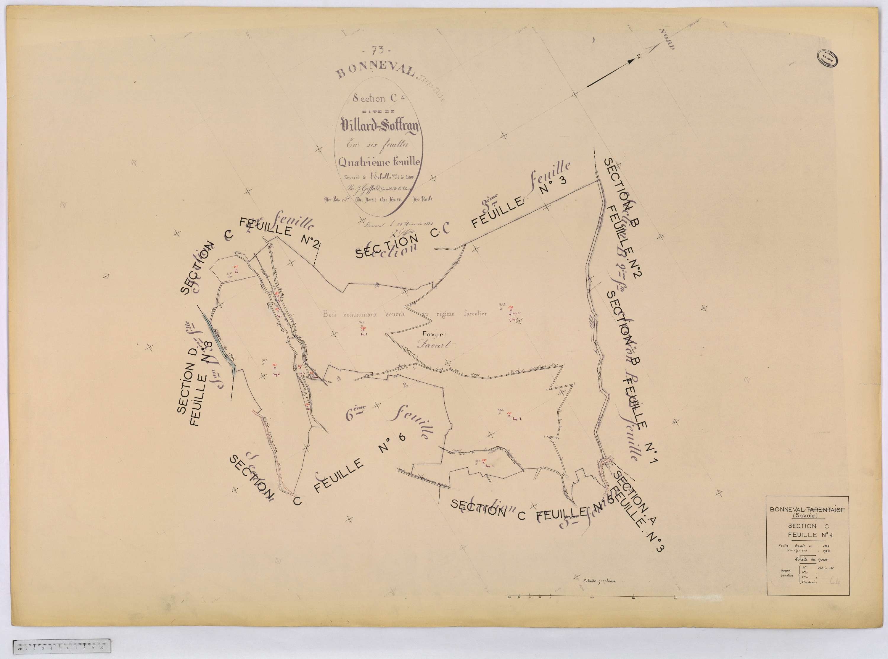 Bonneval - Cadastre rénové (1963).