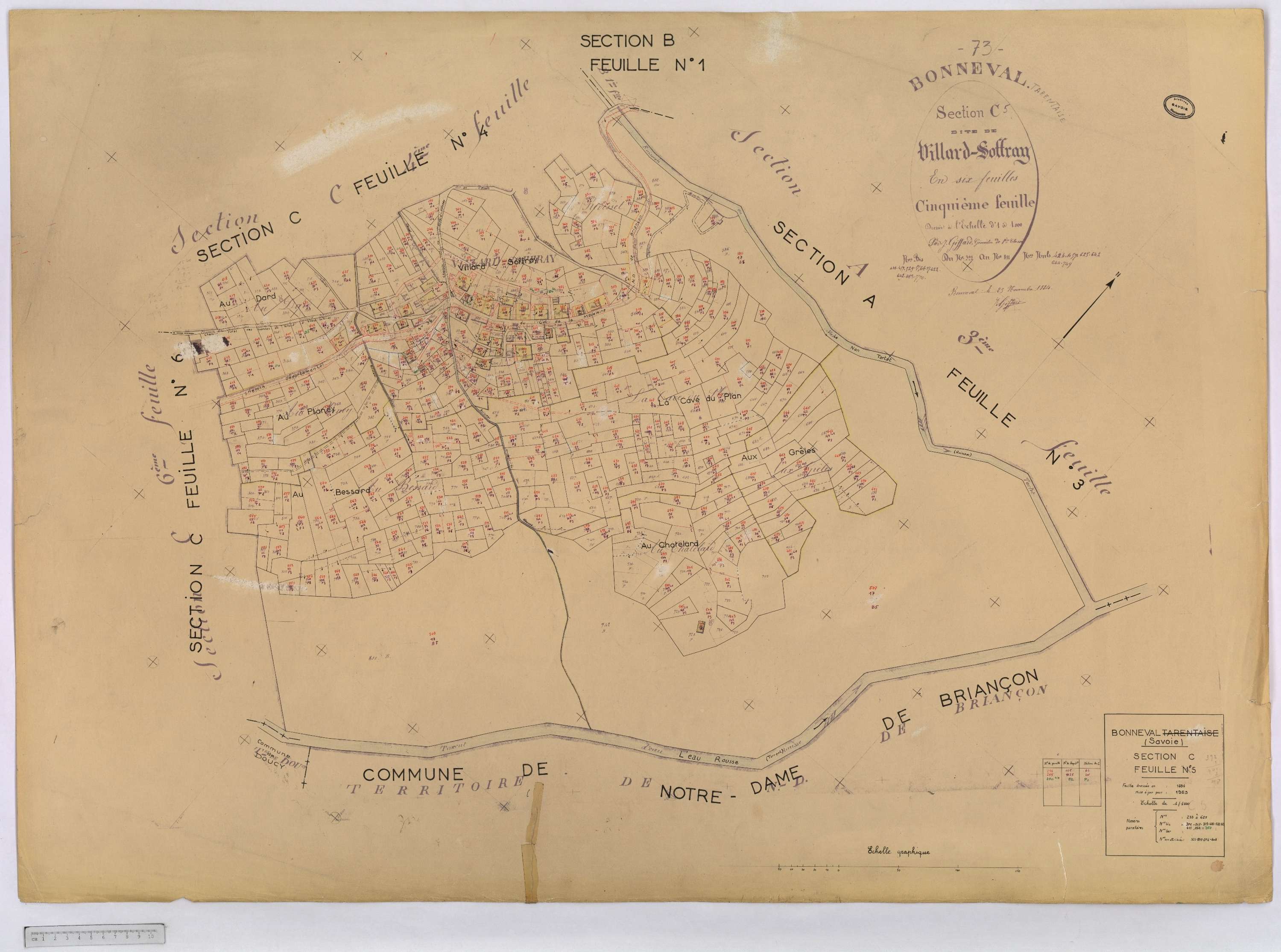 Bonneval - Cadastre rénové (1963).