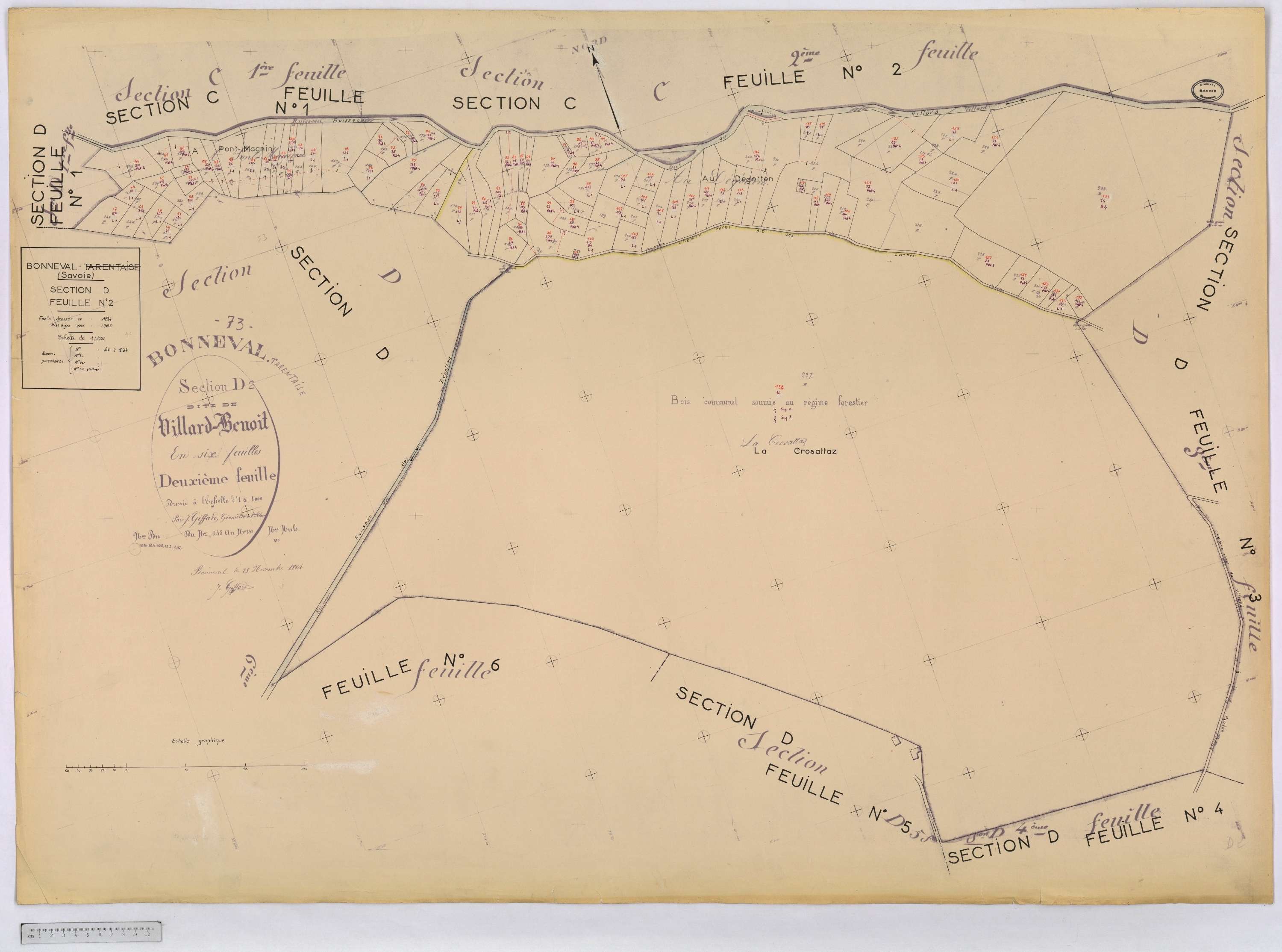 Bonneval - Cadastre rénové (1963).