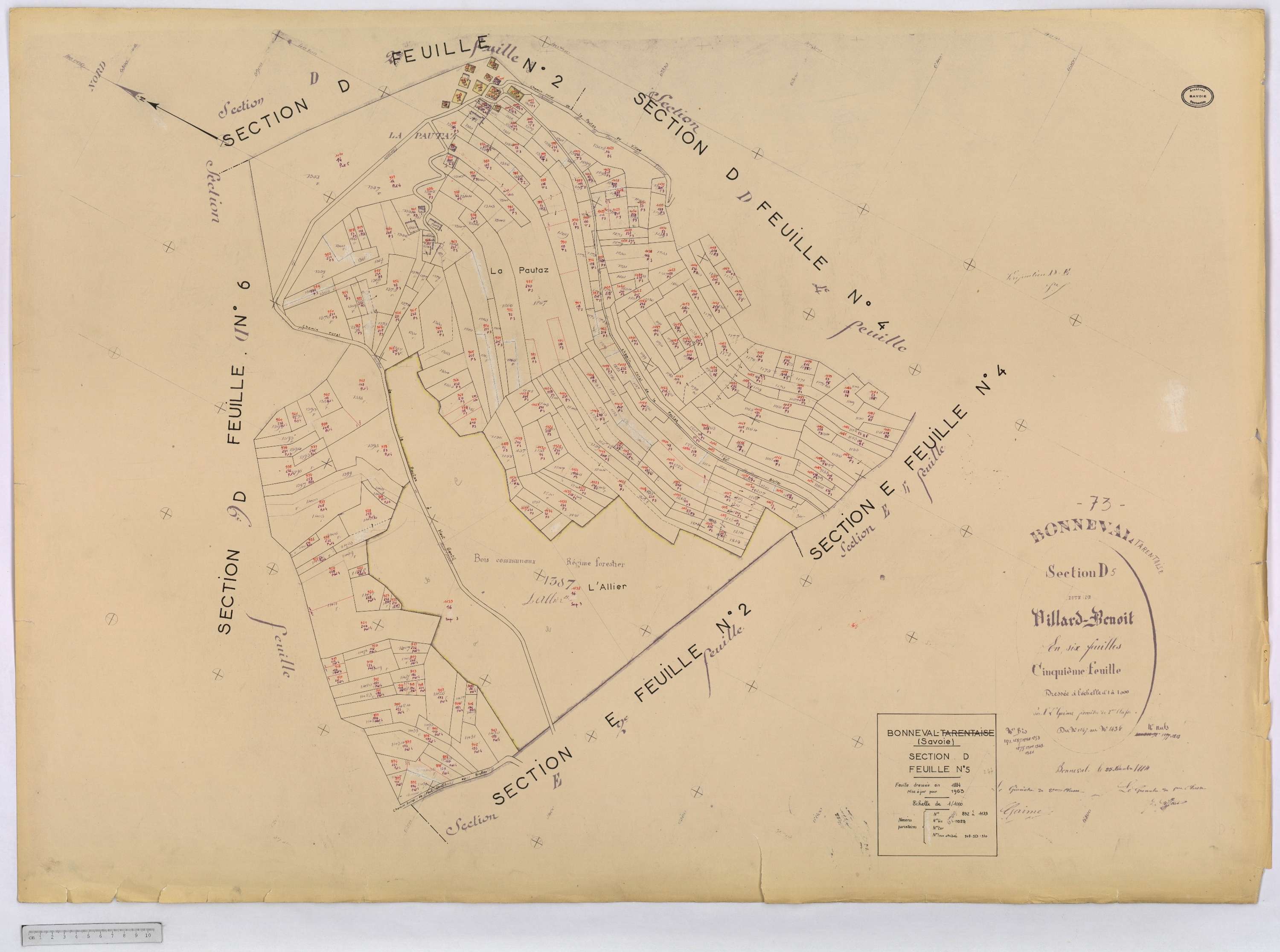 Bonneval - Cadastre rénové (1963).