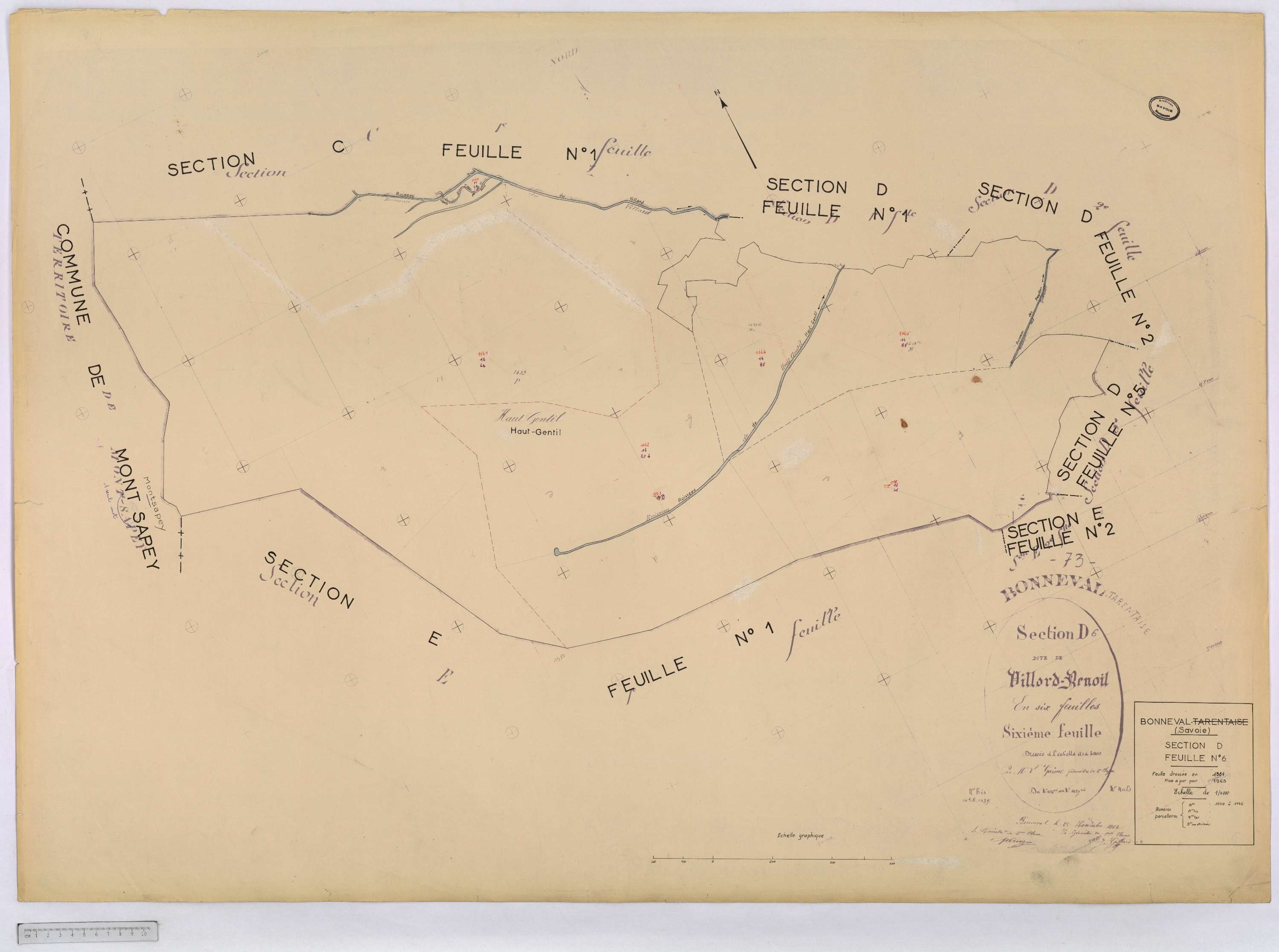 Bonneval - Cadastre rénové (1963).