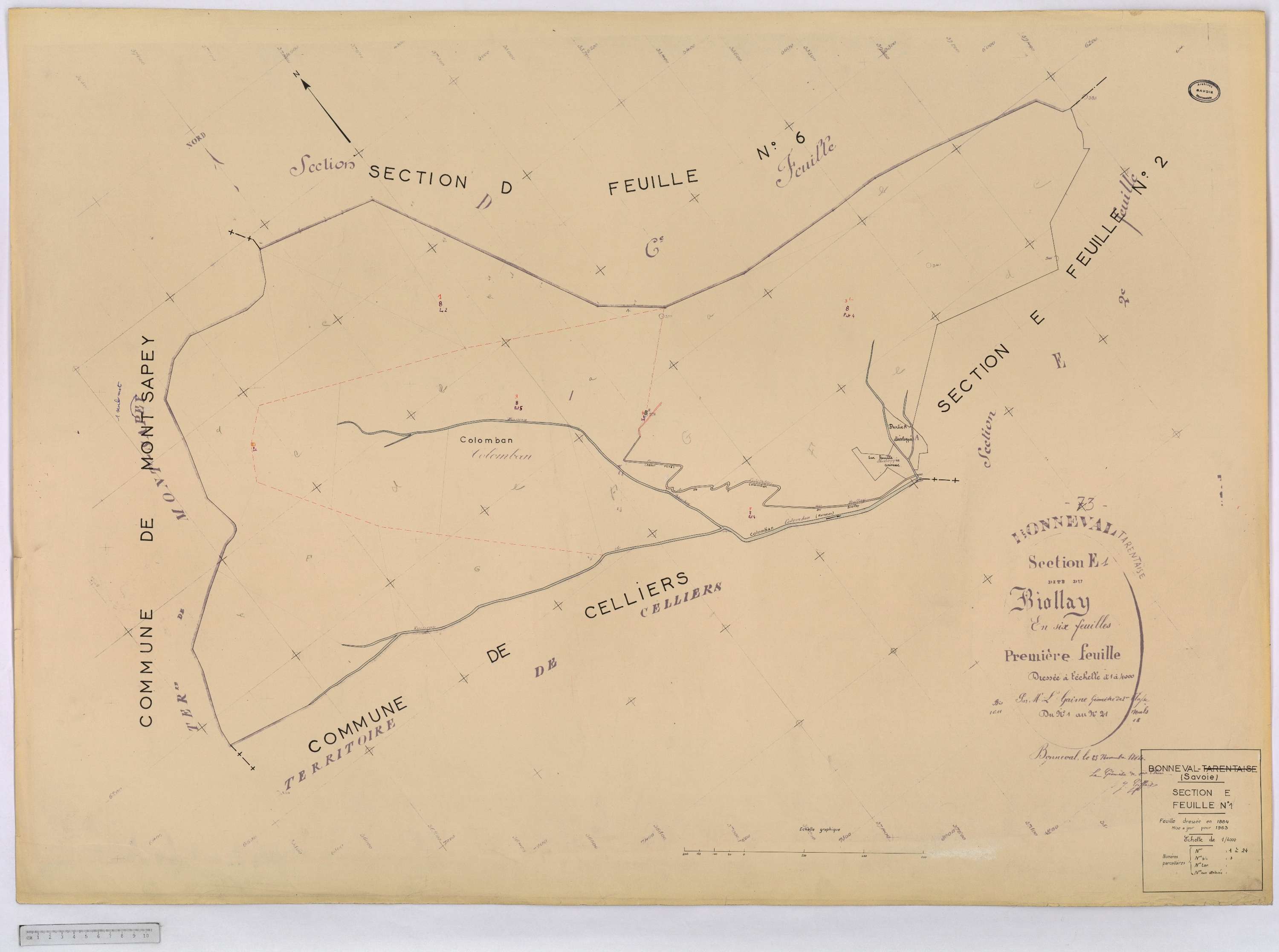 Bonneval - Cadastre rénové (1963).