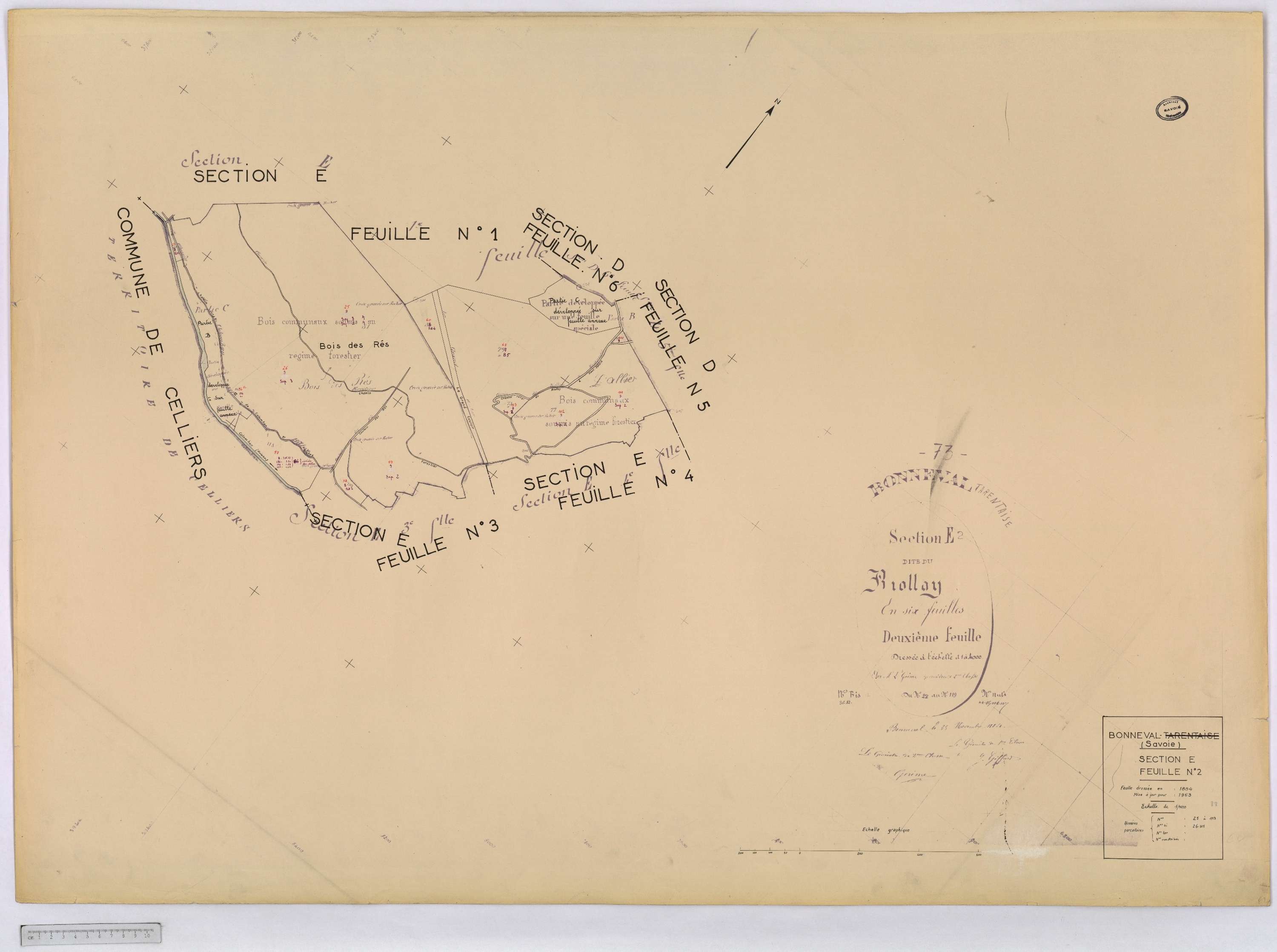 Bonneval - Cadastre rénové (1963).