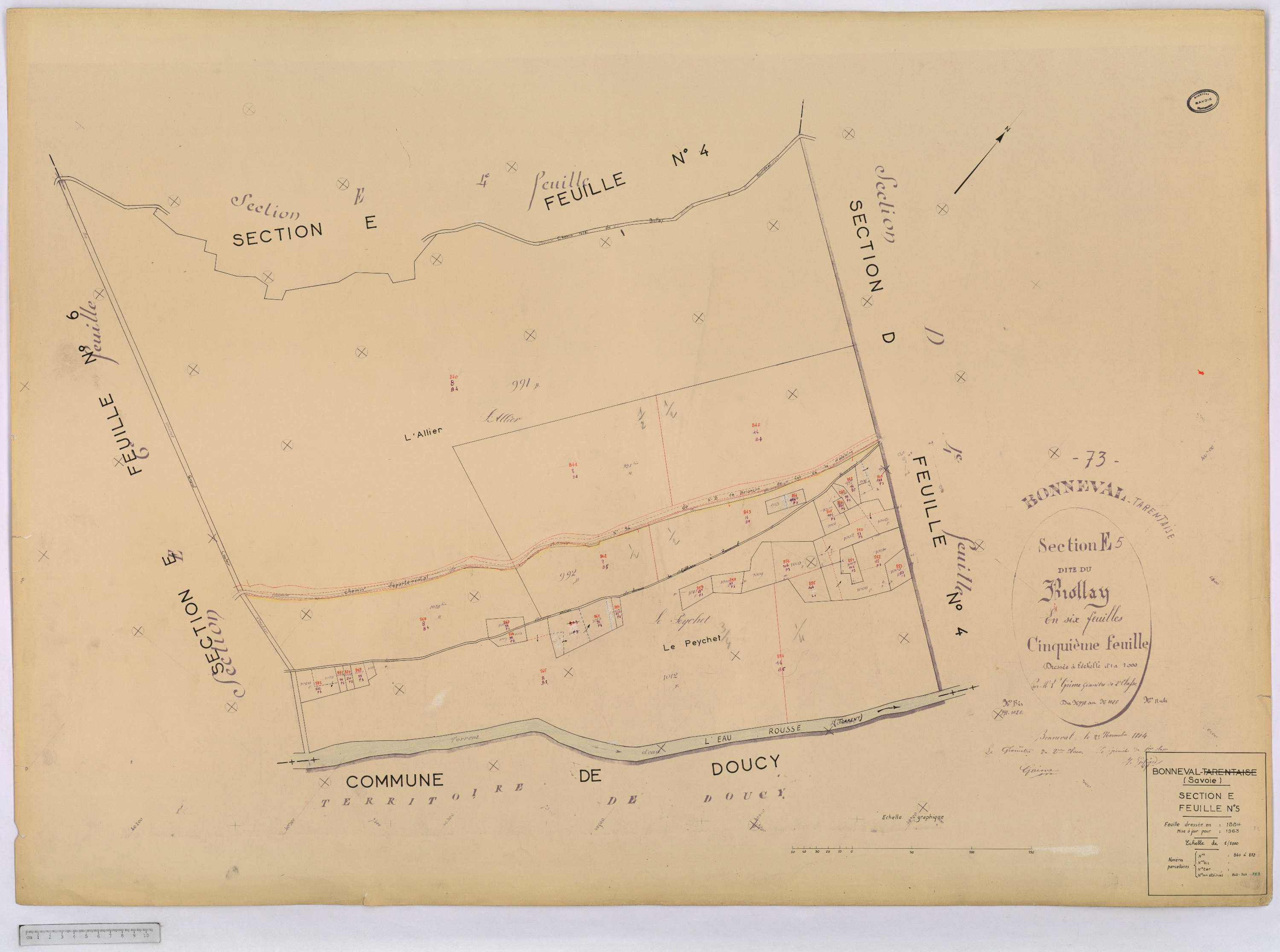 Bonneval - Cadastre rénové (1963).