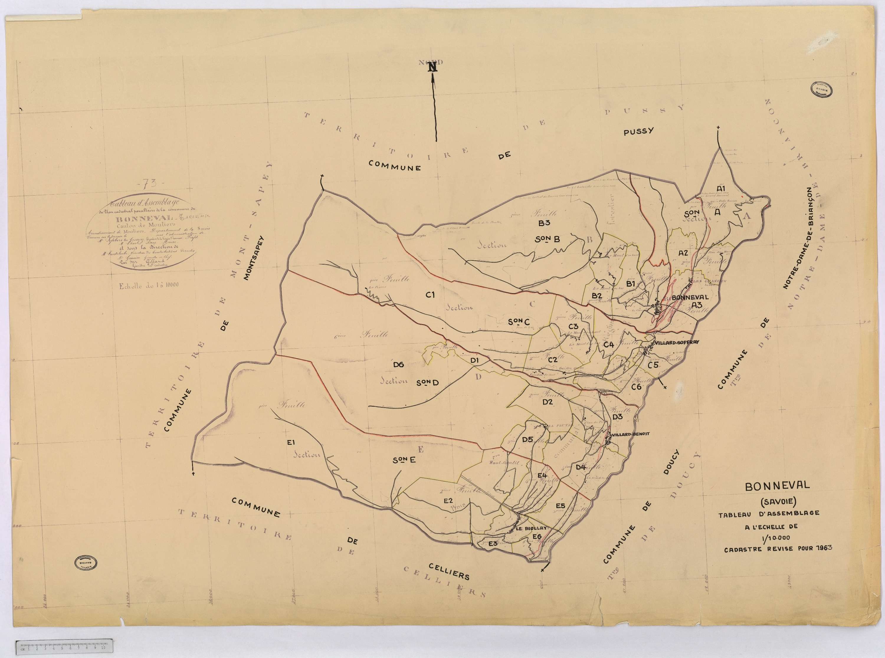 Bonneval - Cadastre rénové (1963).
