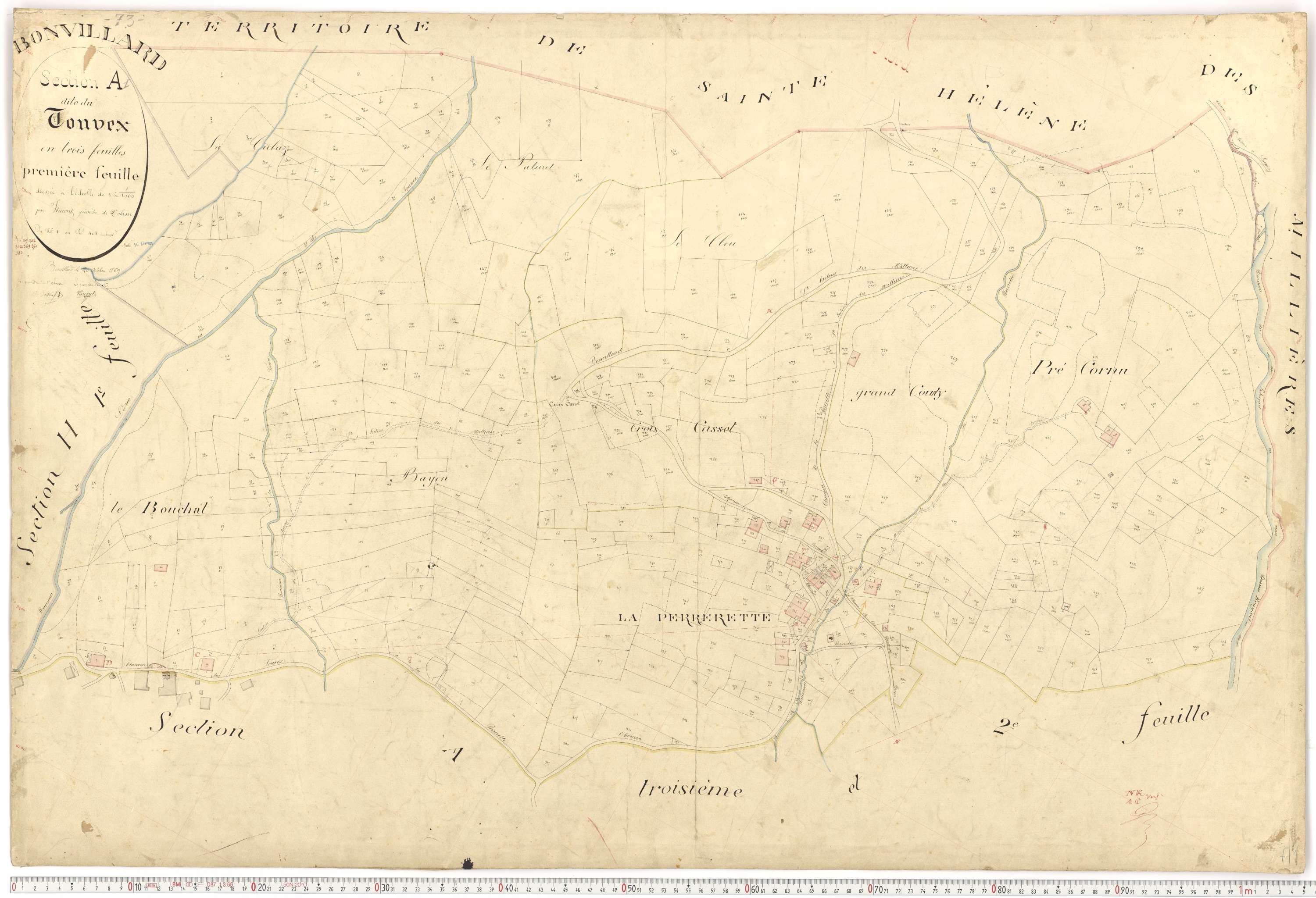 Bonvillard - Plans cadastraux du premier cadastre français.