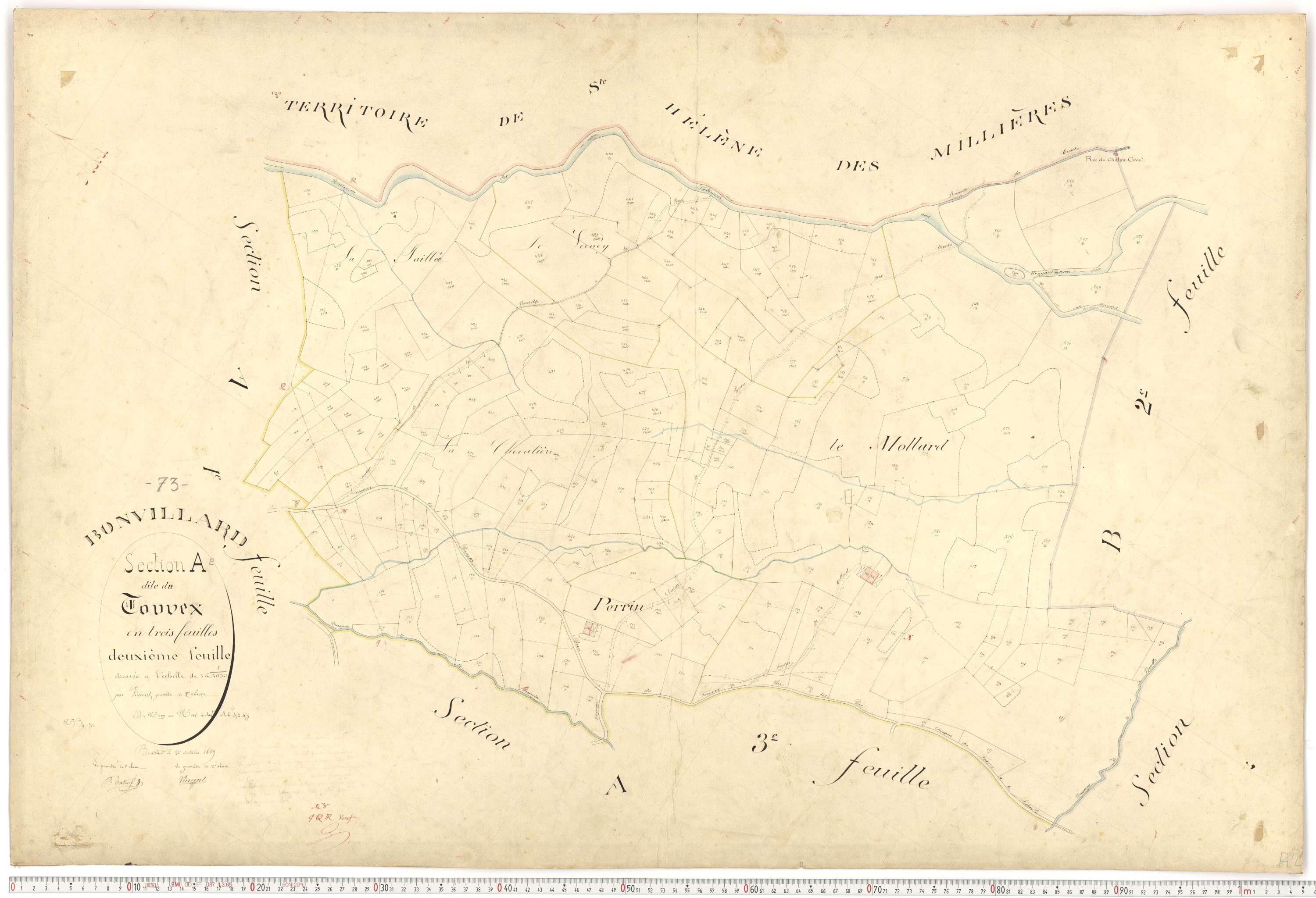 Bonvillard - Plans cadastraux du premier cadastre français.