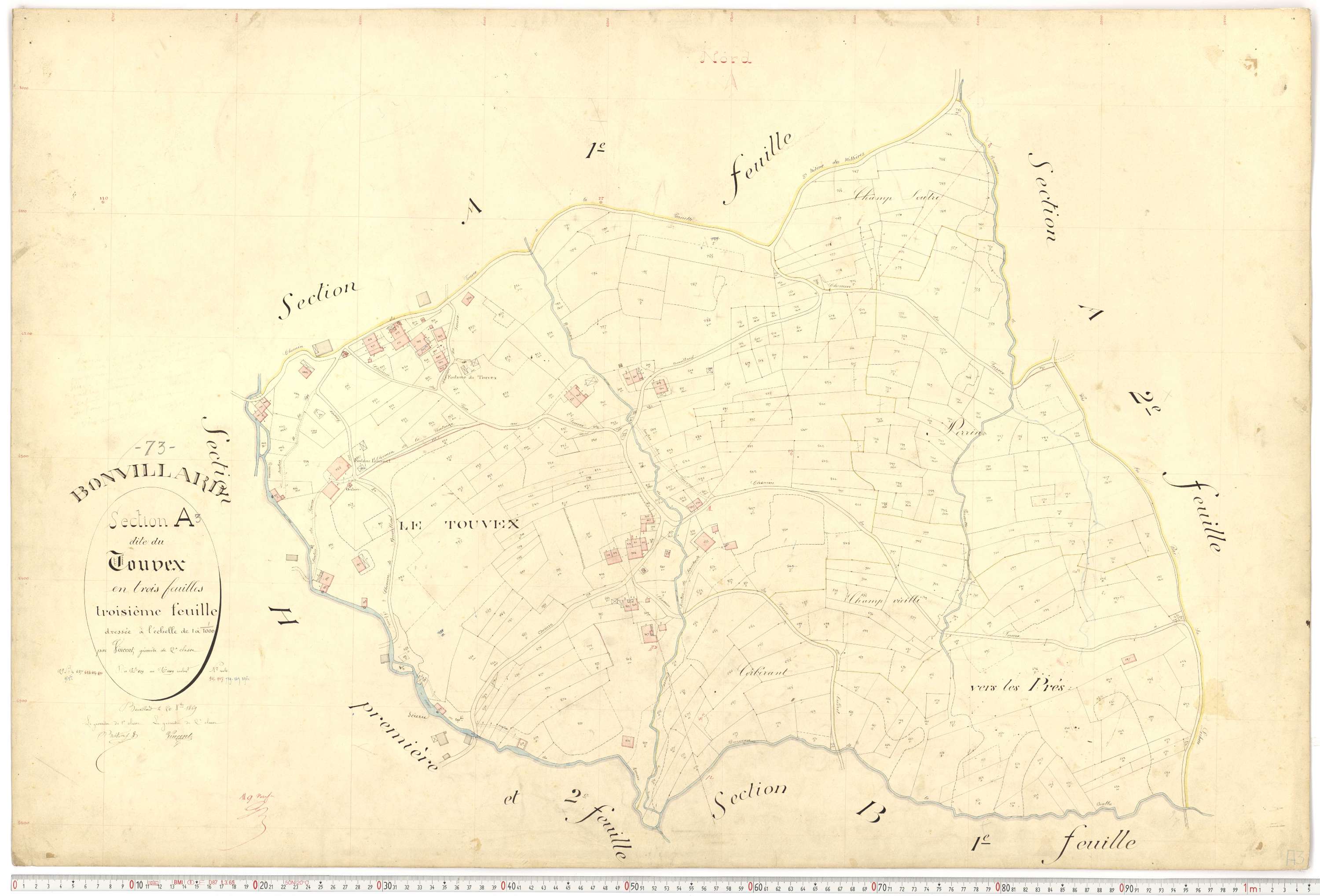 Bonvillard - Plans cadastraux du premier cadastre français.