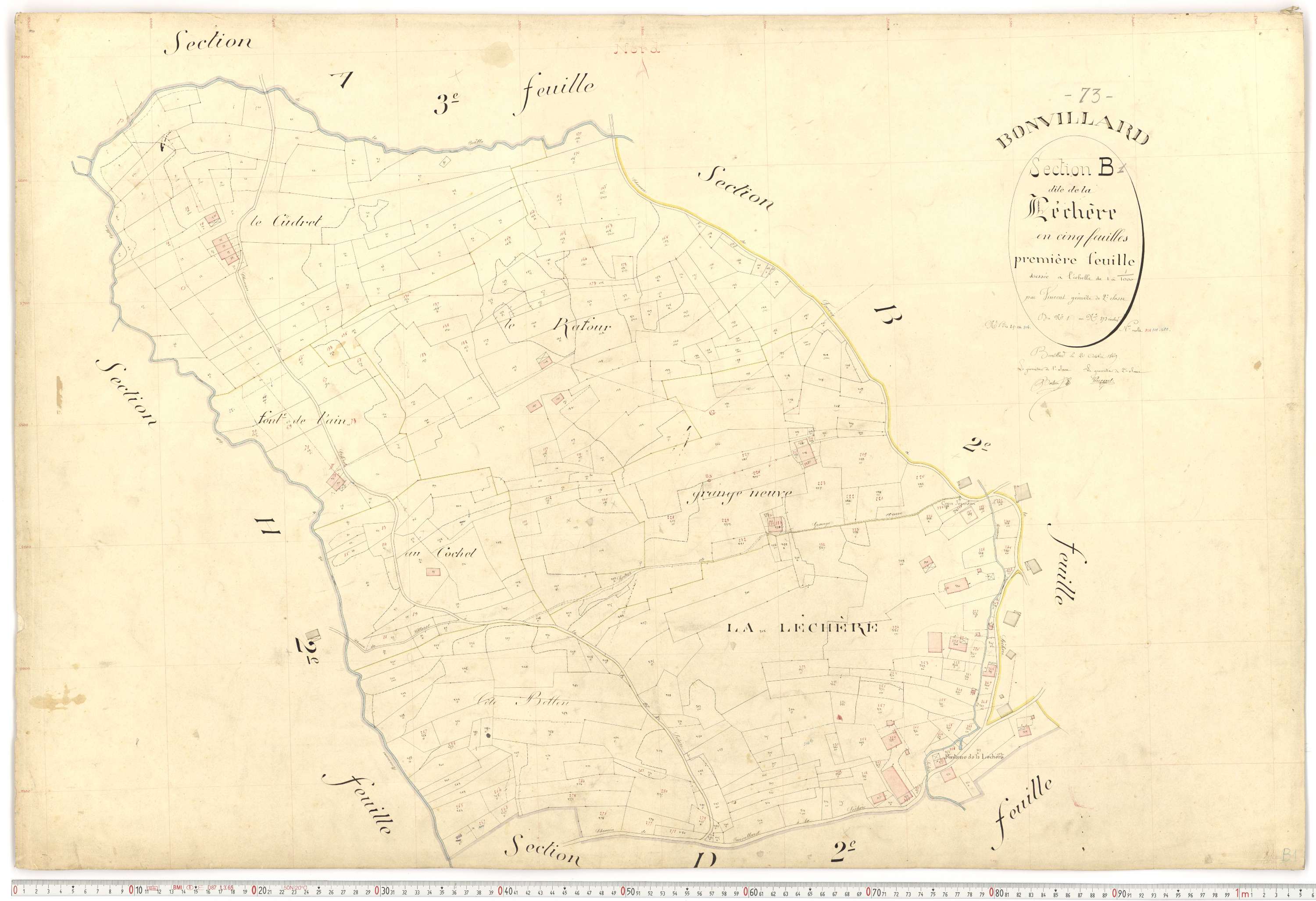 Bonvillard - Plans cadastraux du premier cadastre français.