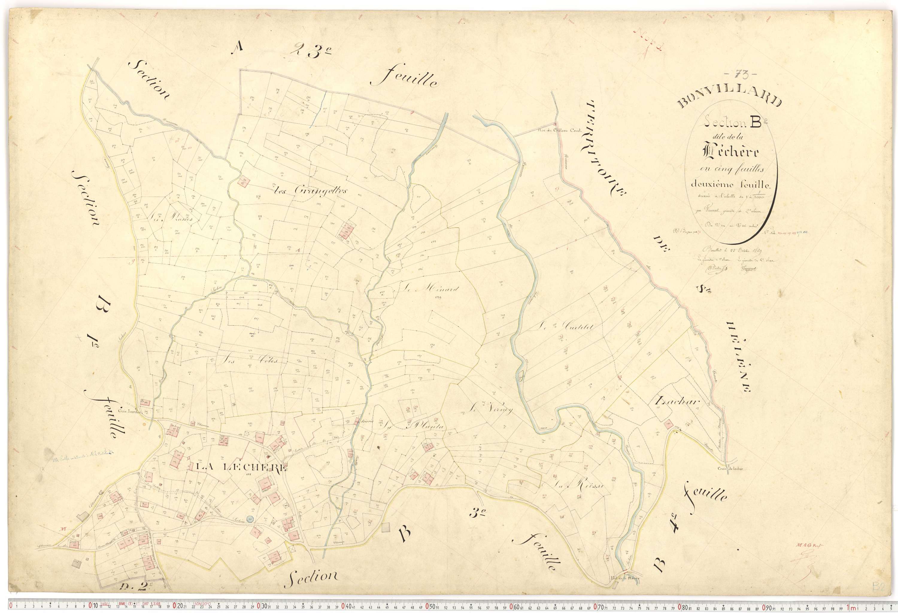 Bonvillard - Plans cadastraux du premier cadastre français.