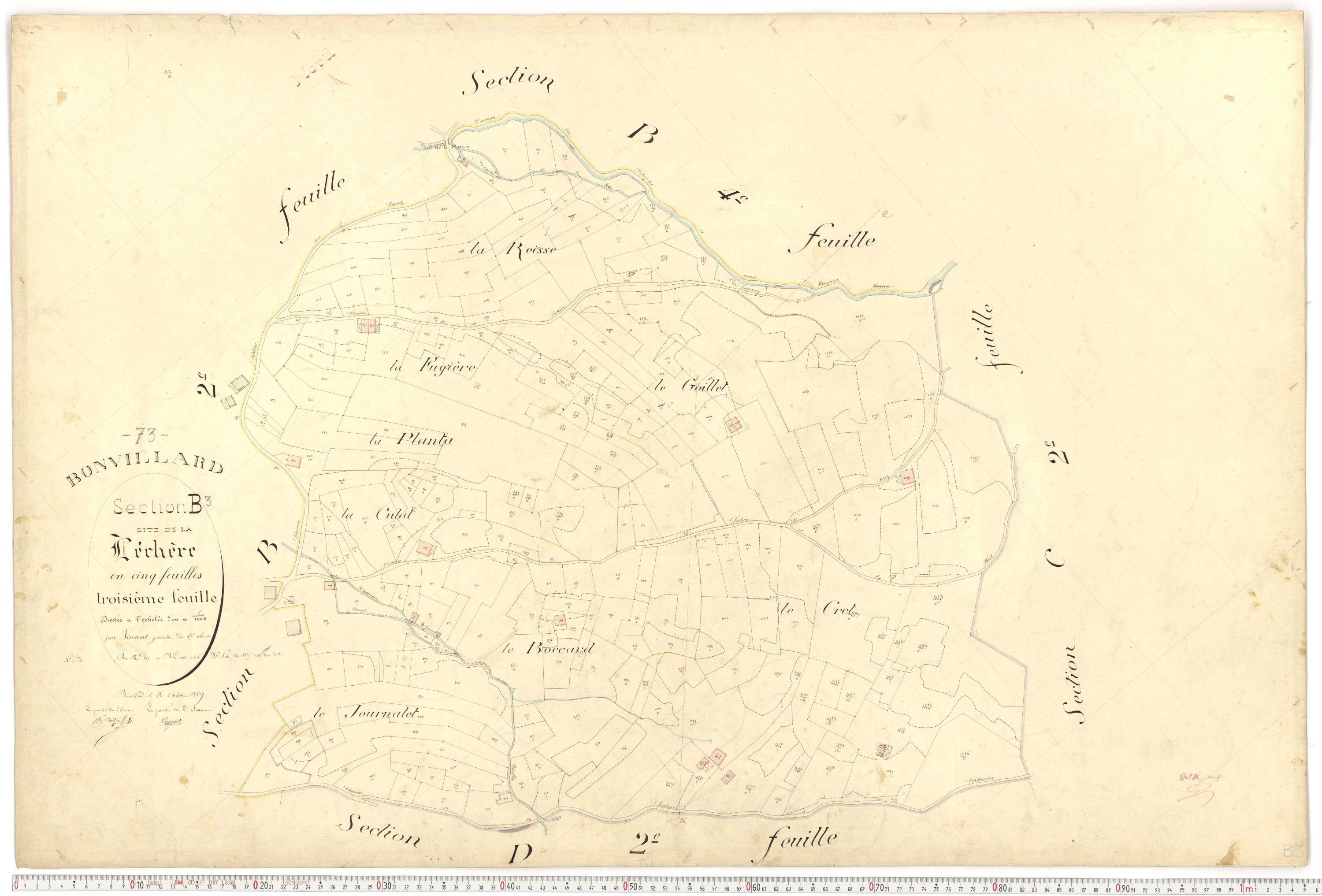 Bonvillard - Plans cadastraux du premier cadastre français.