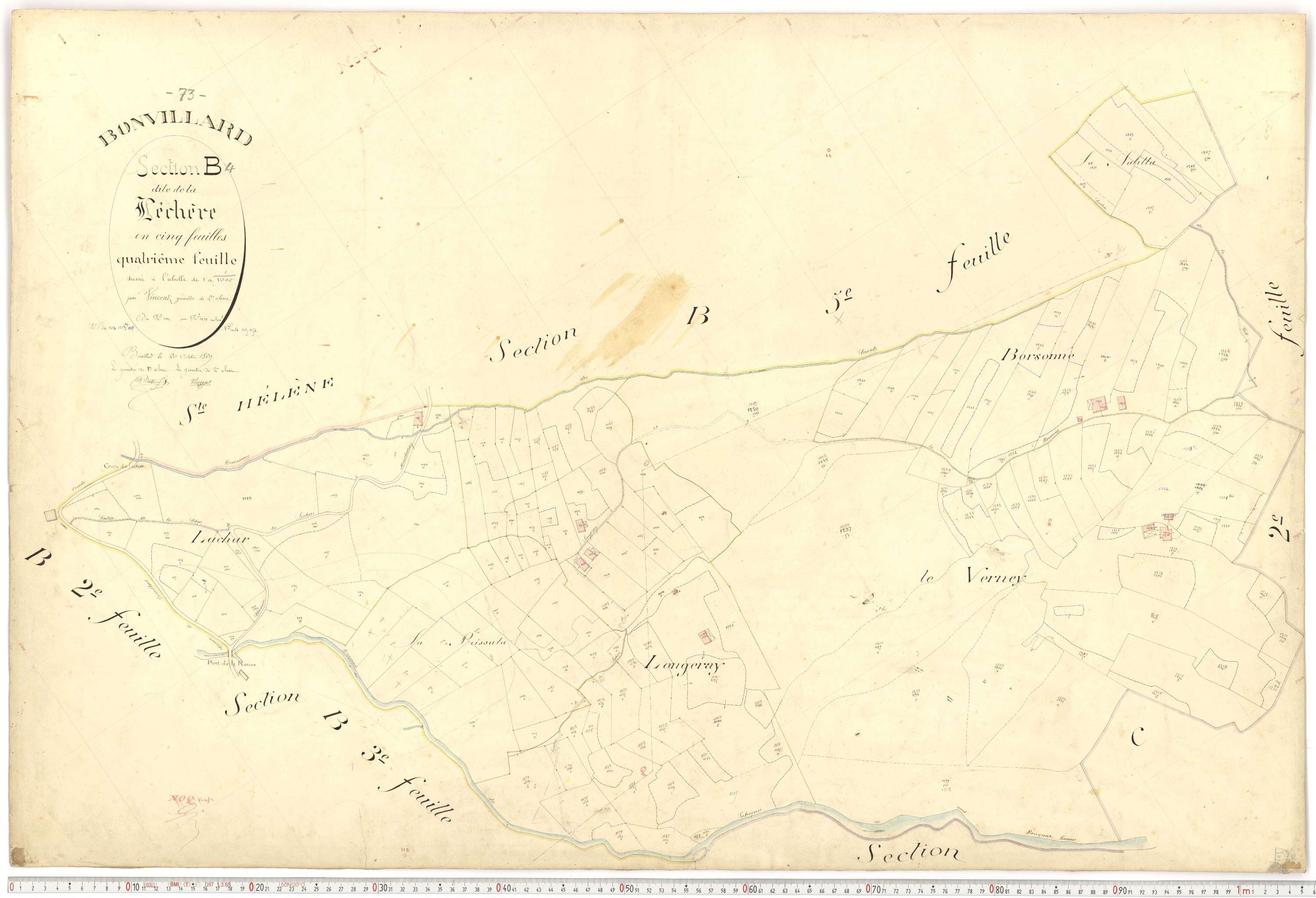 Bonvillard - Plans cadastraux du premier cadastre français.