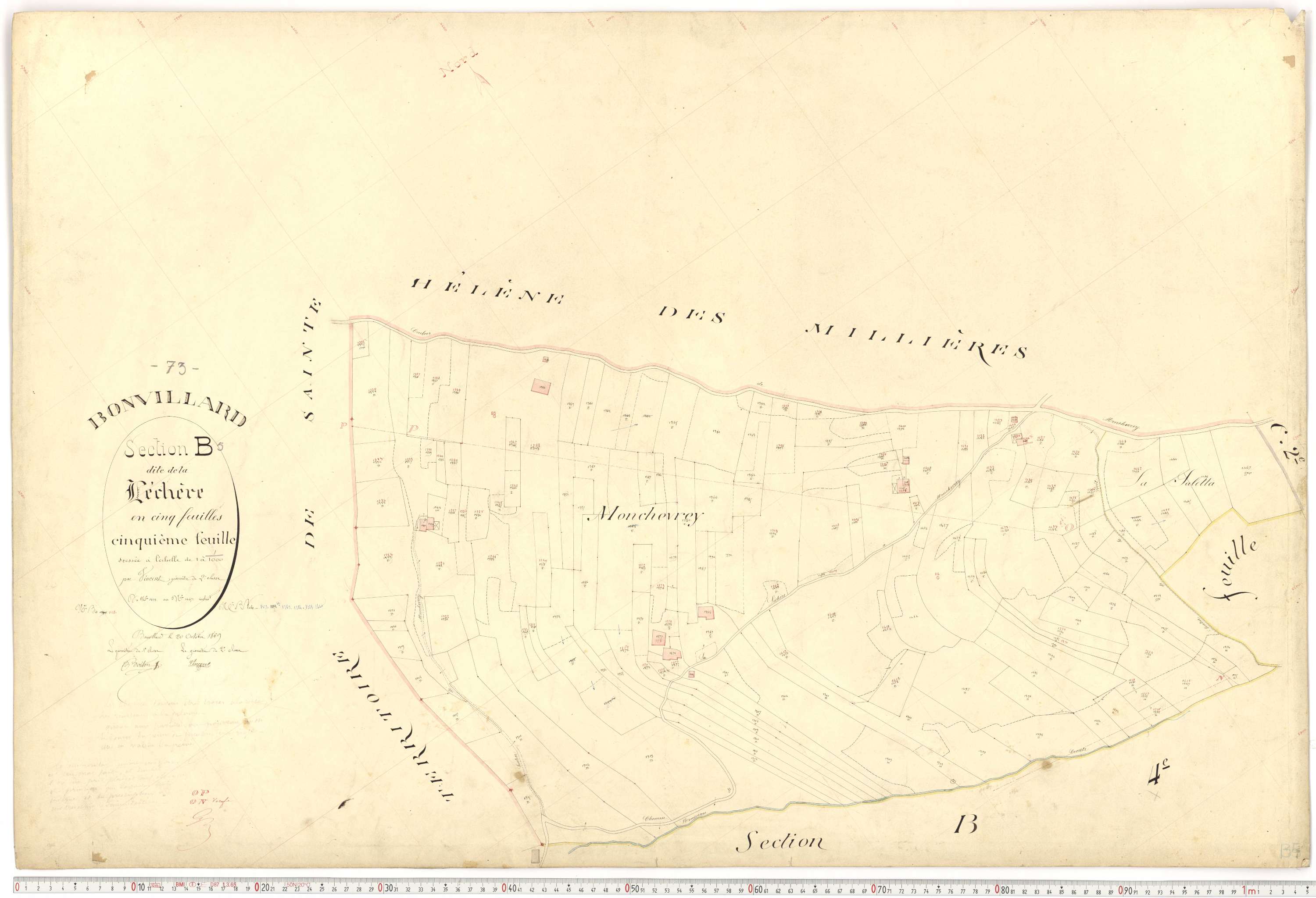 Bonvillard - Plans cadastraux du premier cadastre français.