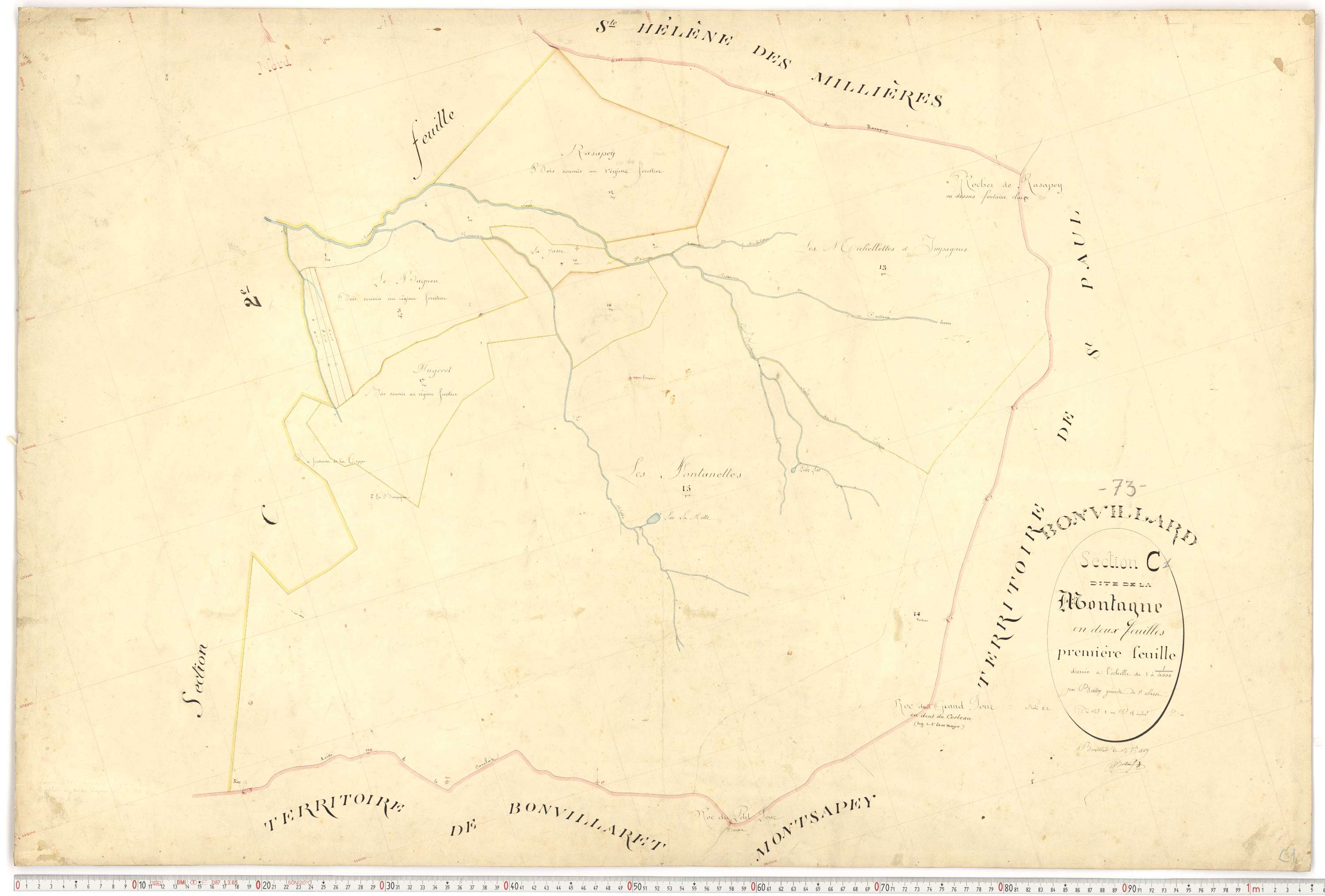 Bonvillard - Plans cadastraux du premier cadastre français.