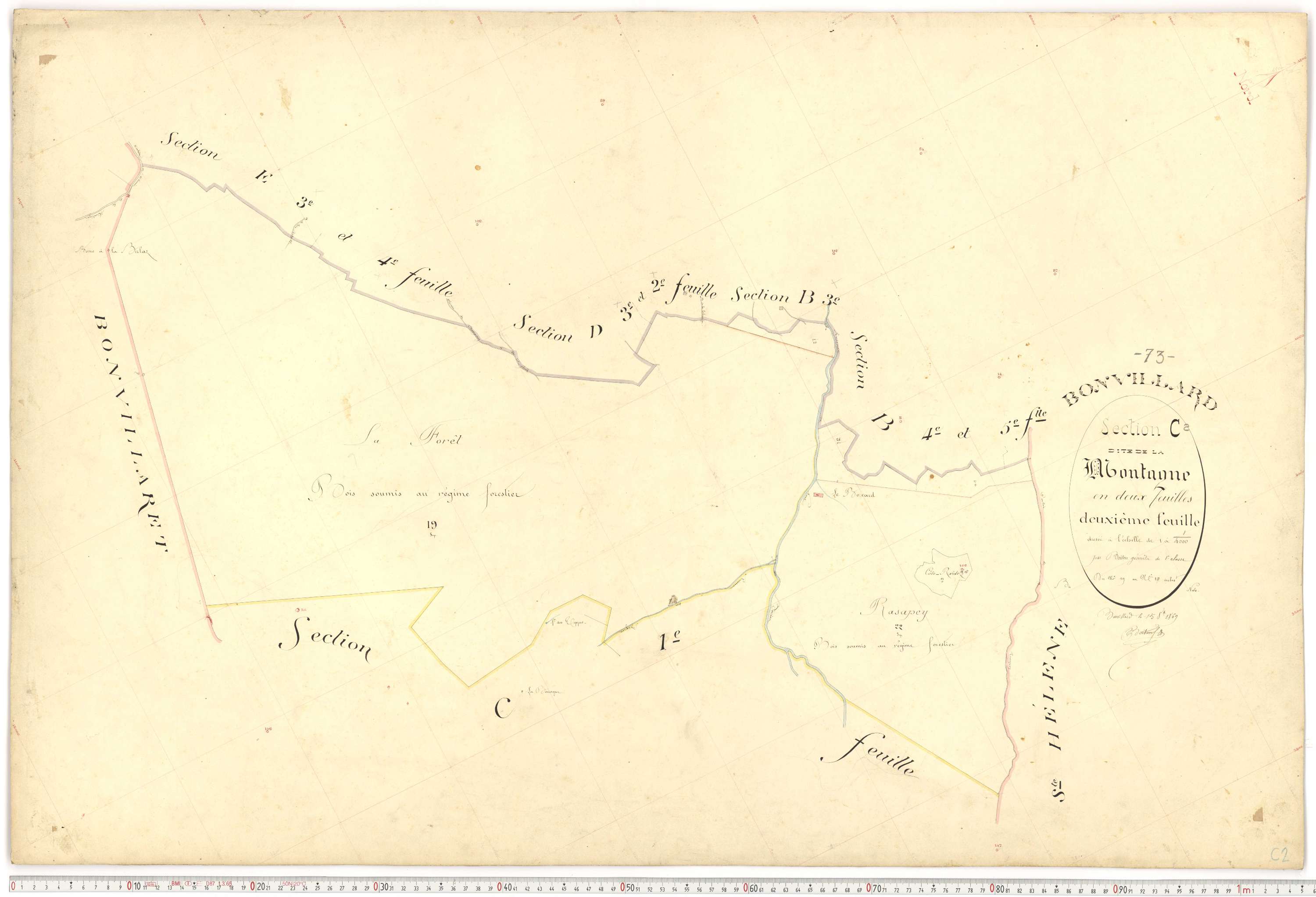 Bonvillard - Plans cadastraux du premier cadastre français.
