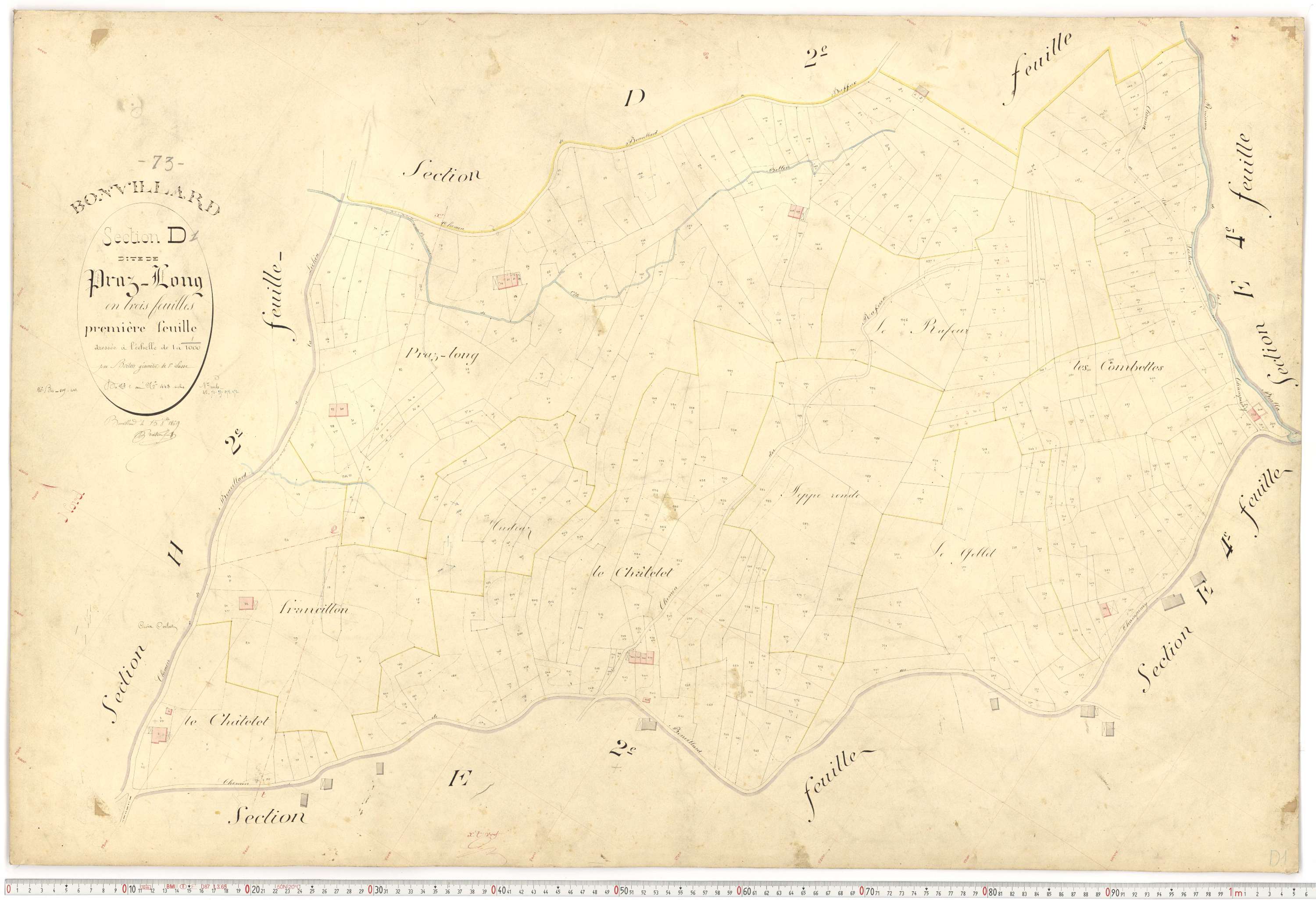 Bonvillard - Plans cadastraux du premier cadastre français.