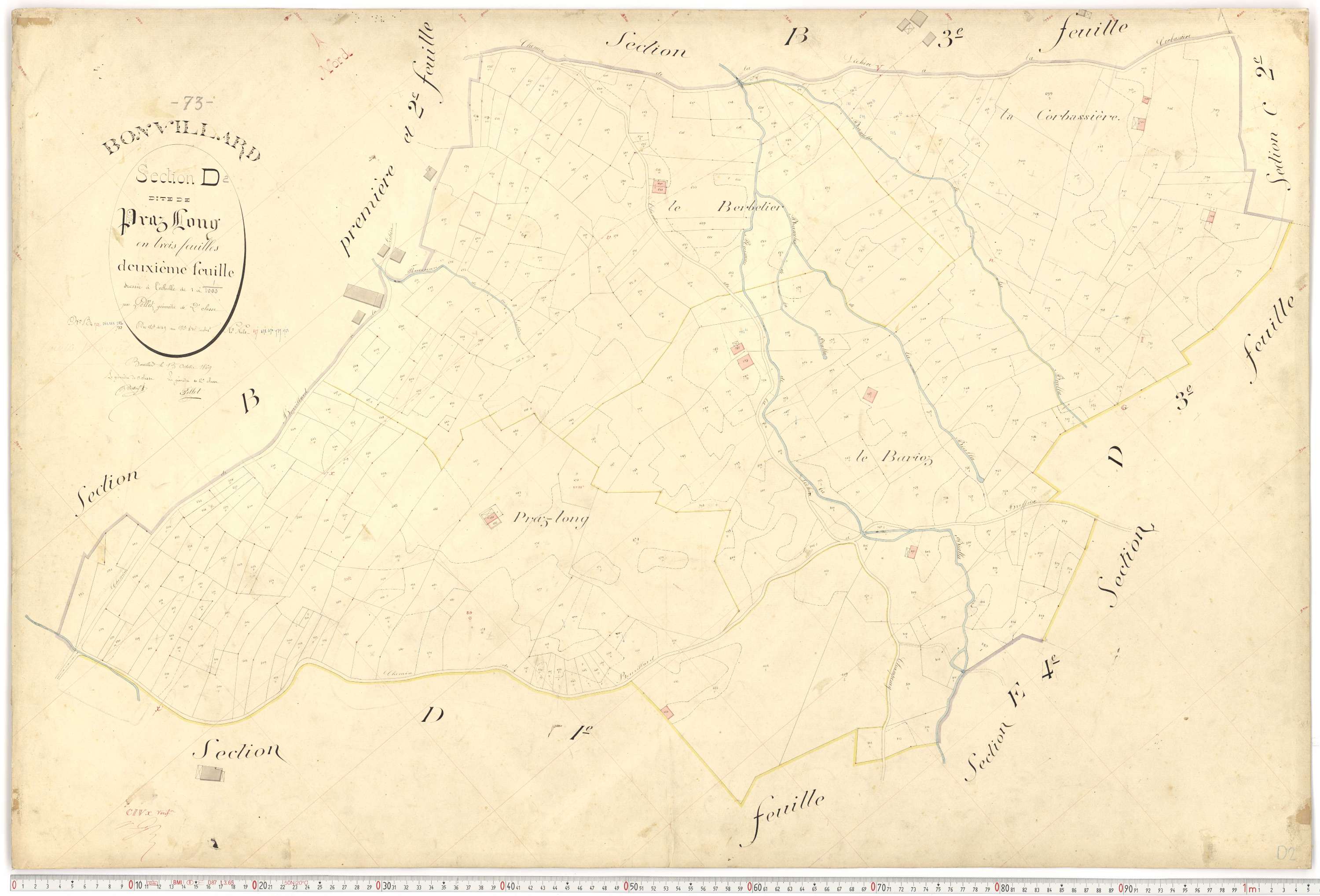 Bonvillard - Plans cadastraux du premier cadastre français.