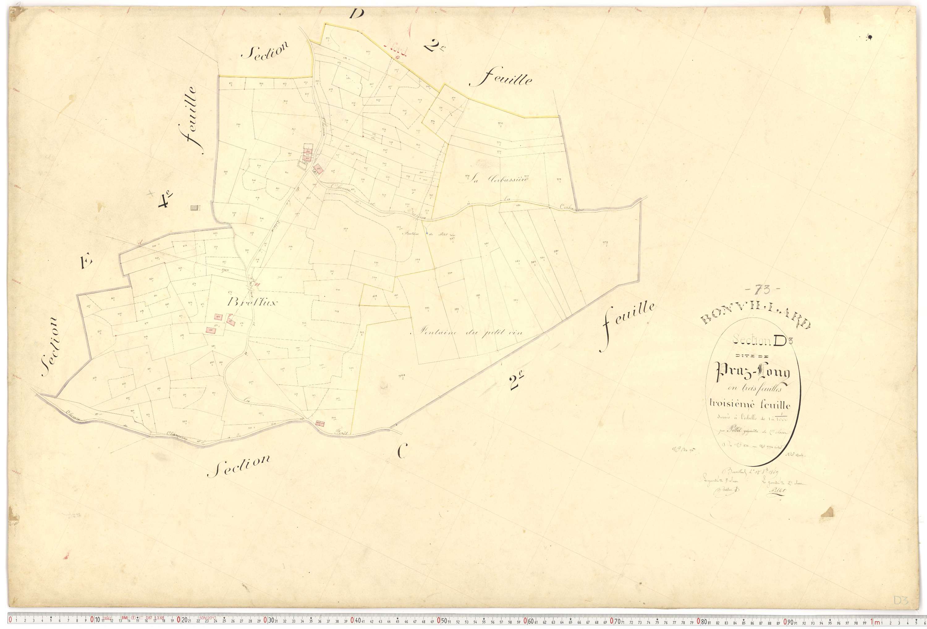 Bonvillard - Plans cadastraux du premier cadastre français.