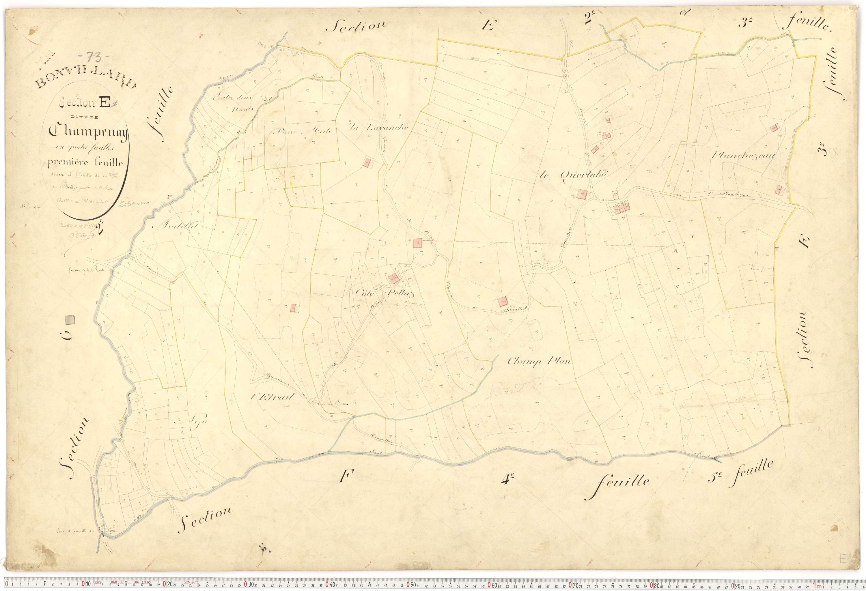 Bonvillard - Plans cadastraux du premier cadastre français.