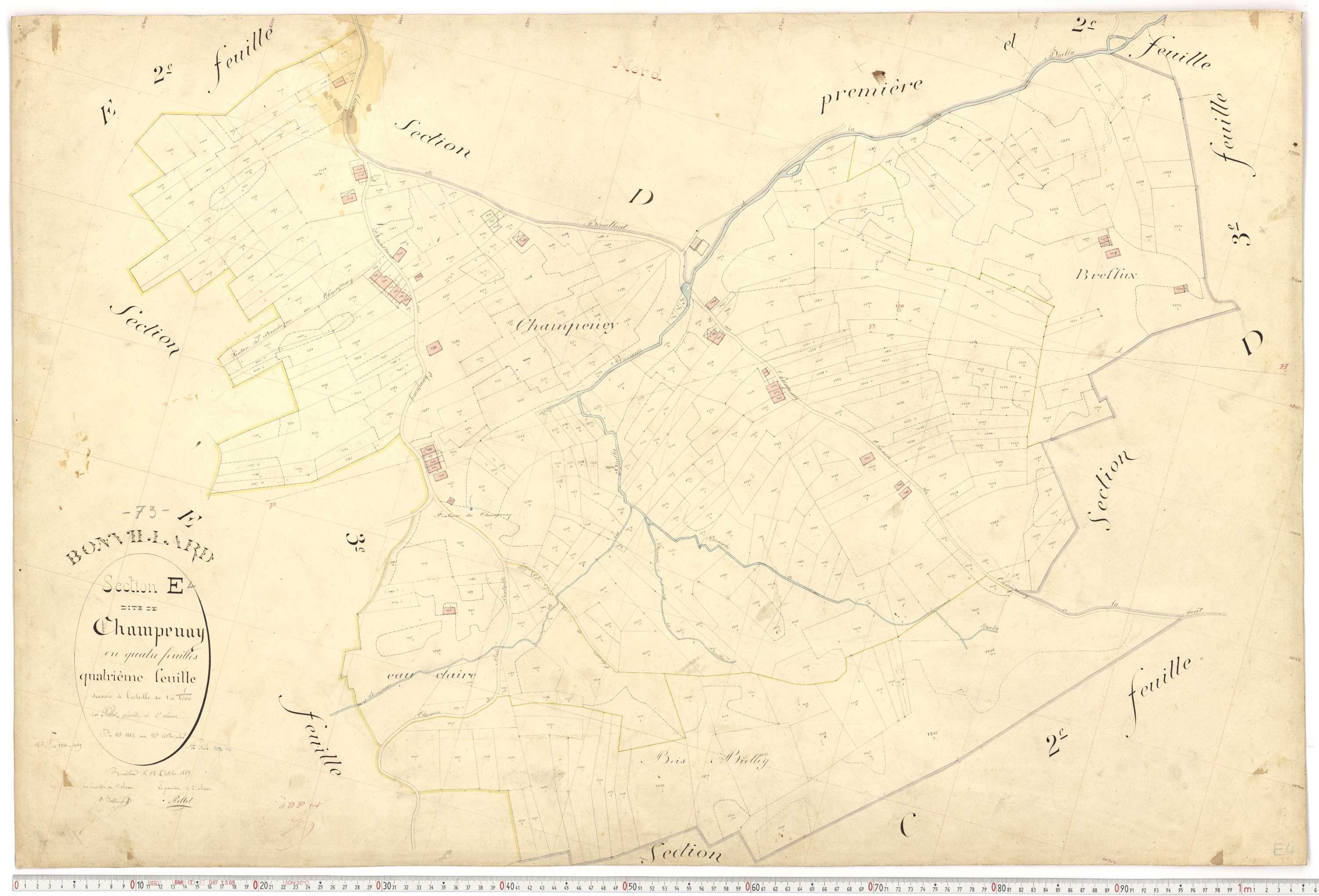 Bonvillard - Plans cadastraux du premier cadastre français.