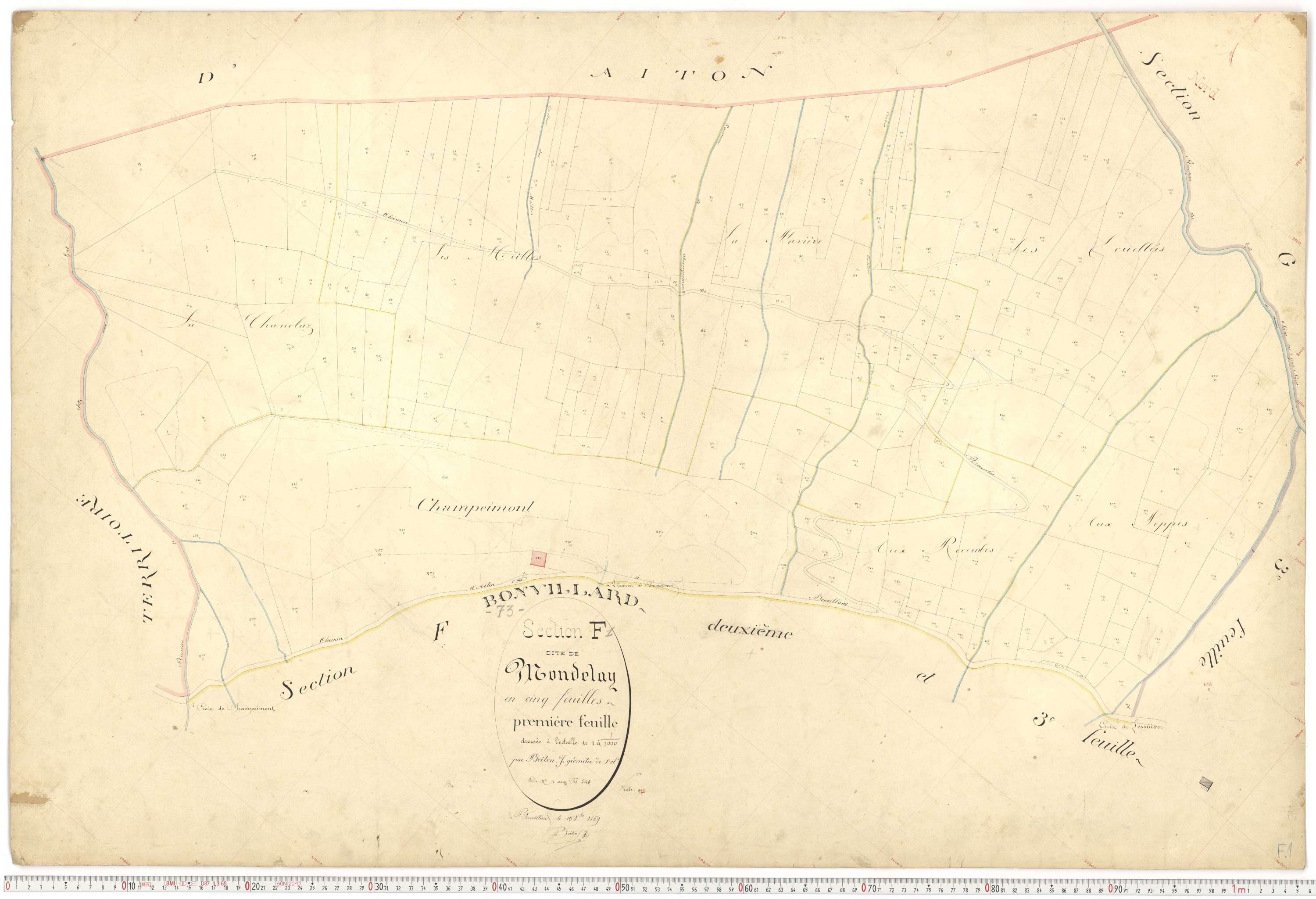 Bonvillard - Plans cadastraux du premier cadastre français.