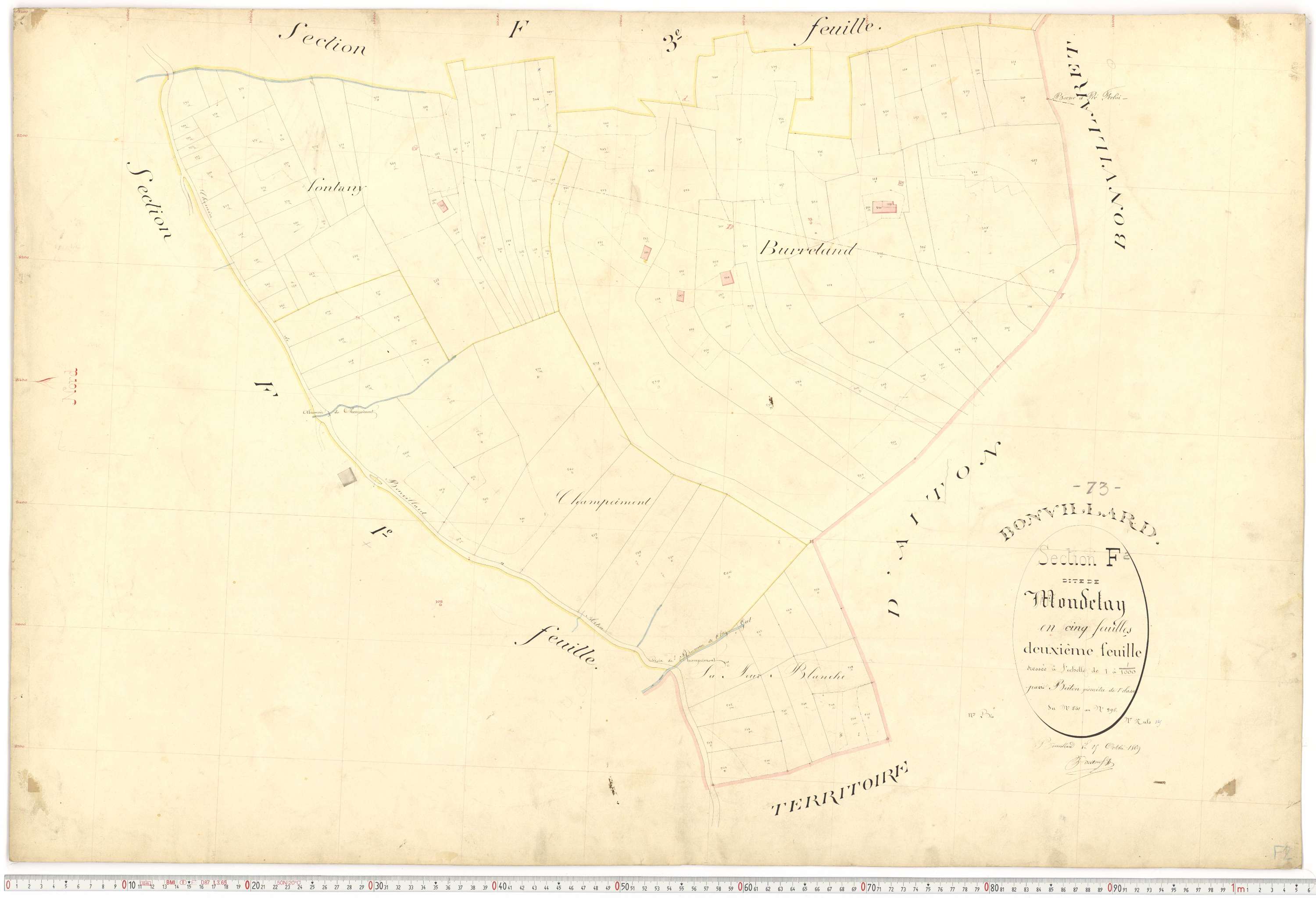 Bonvillard - Plans cadastraux du premier cadastre français.