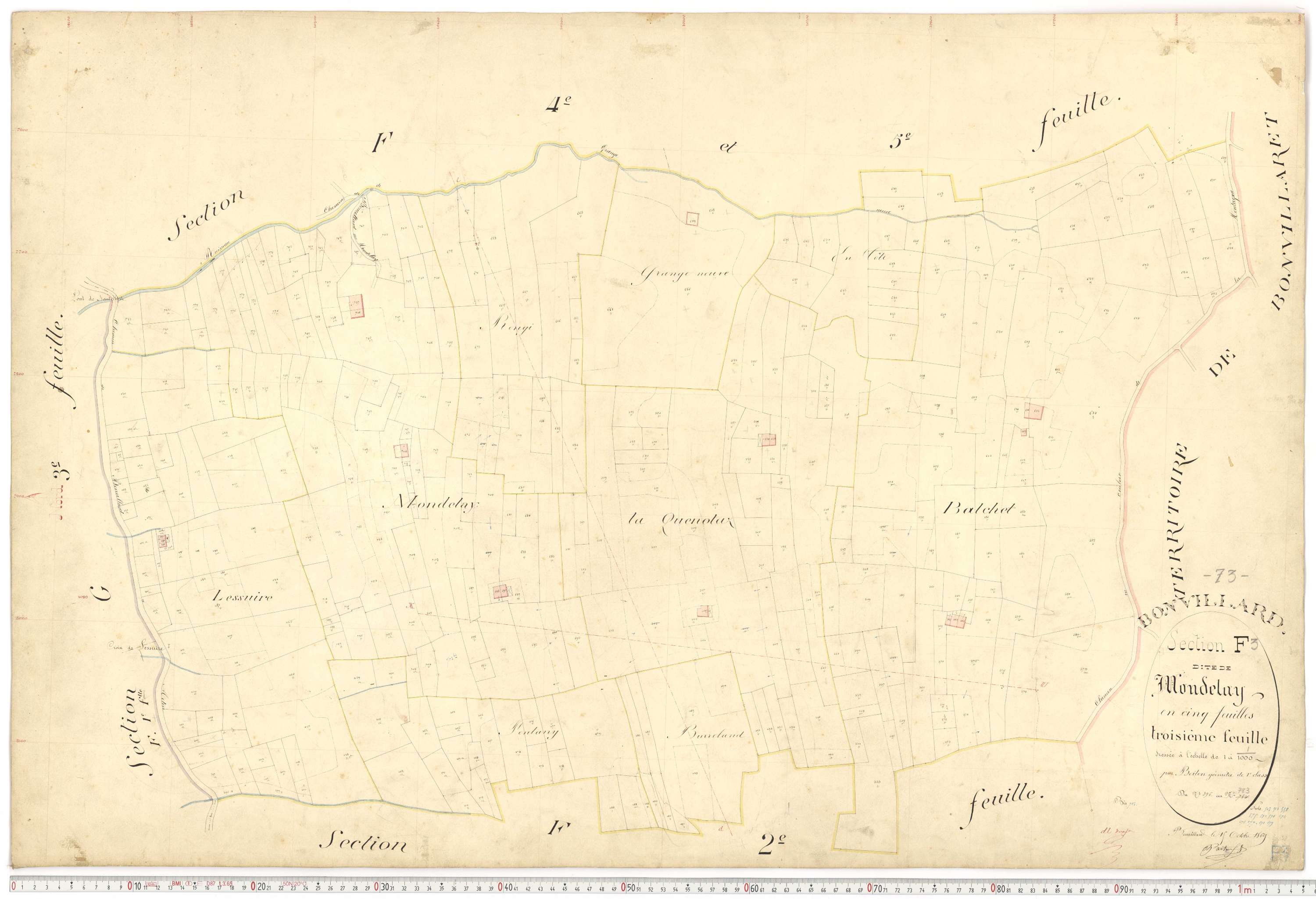 Bonvillard - Plans cadastraux du premier cadastre français.