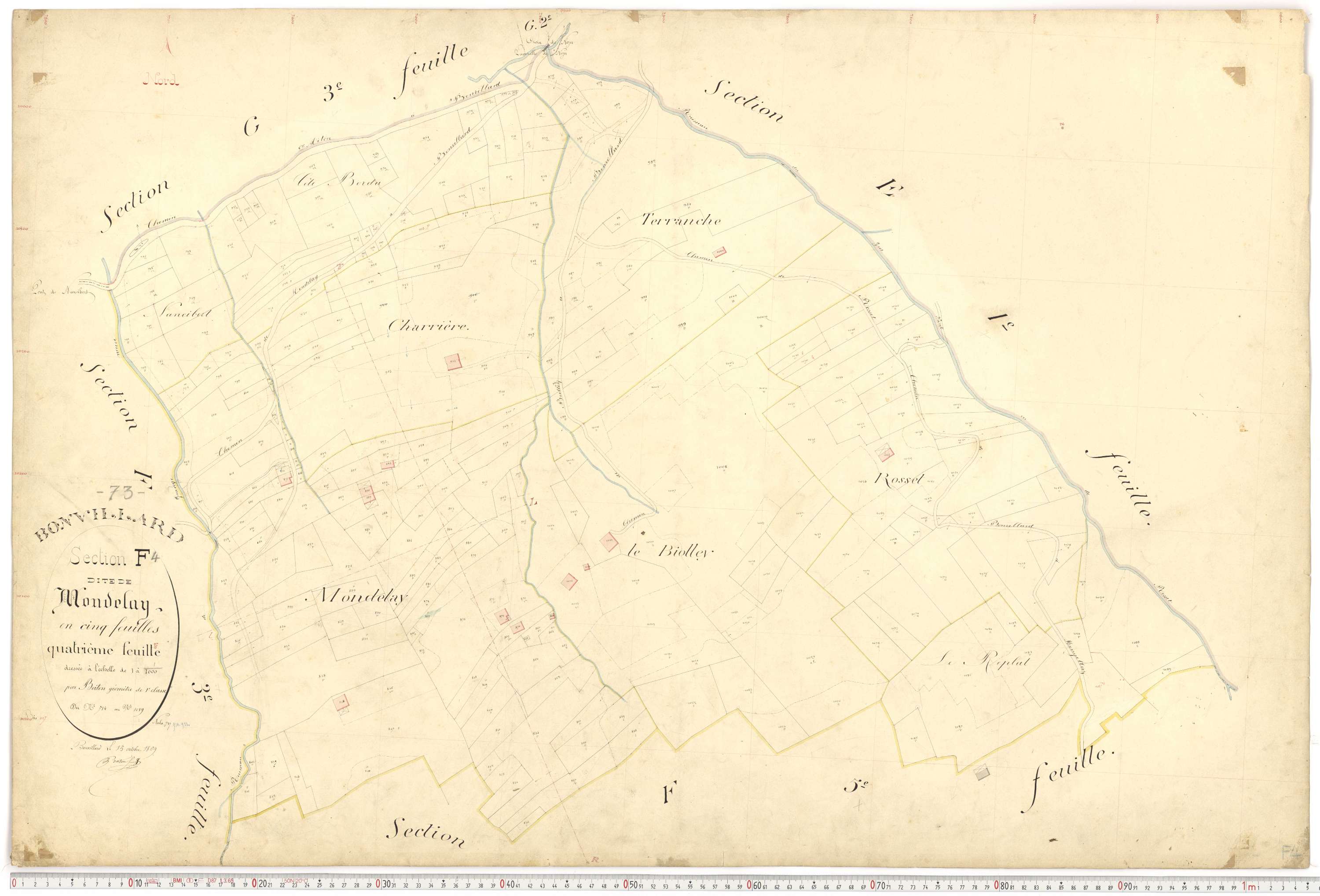 Bonvillard - Plans cadastraux du premier cadastre français.