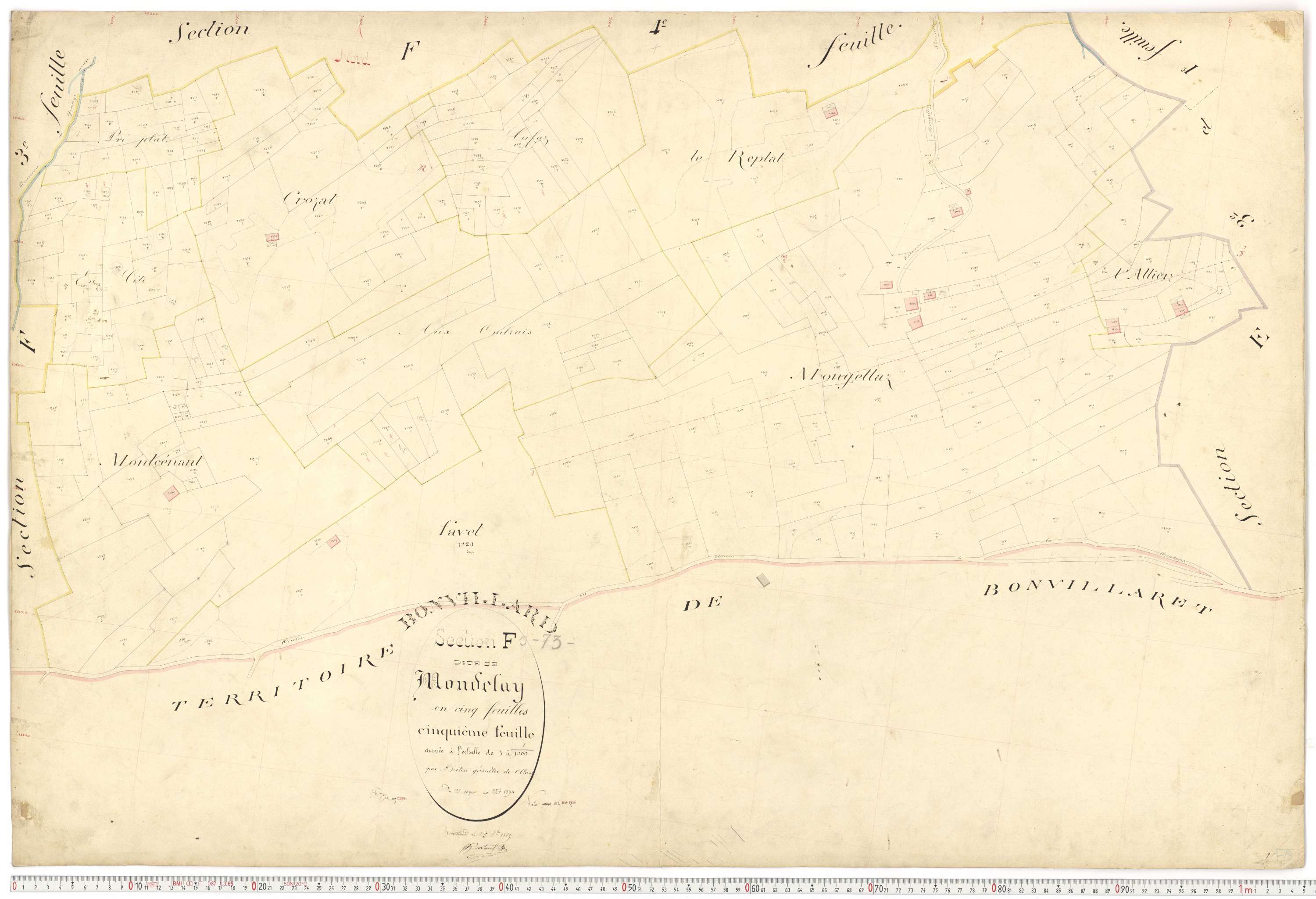 Bonvillard - Plans cadastraux du premier cadastre français.