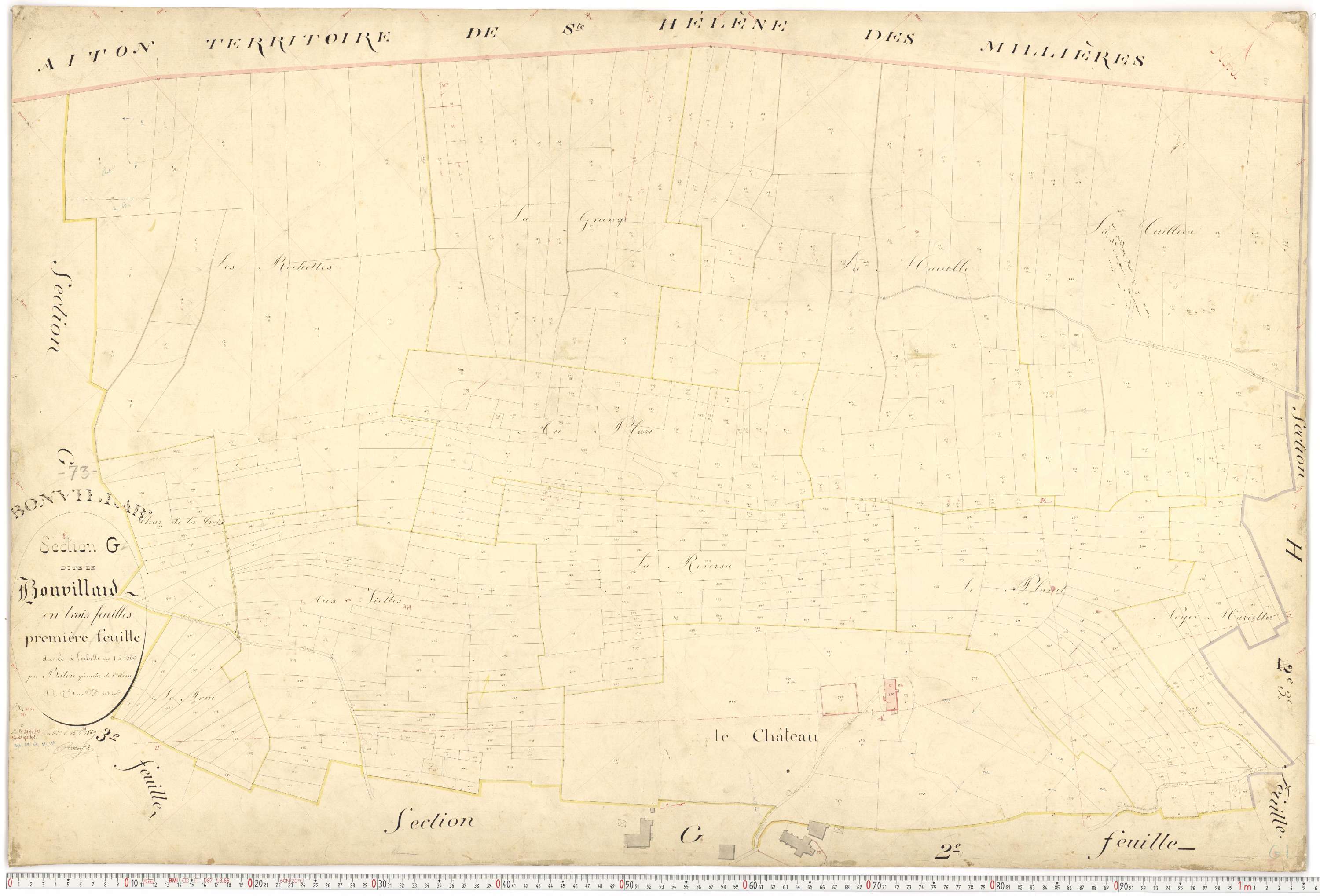 Bonvillard - Plans cadastraux du premier cadastre français.