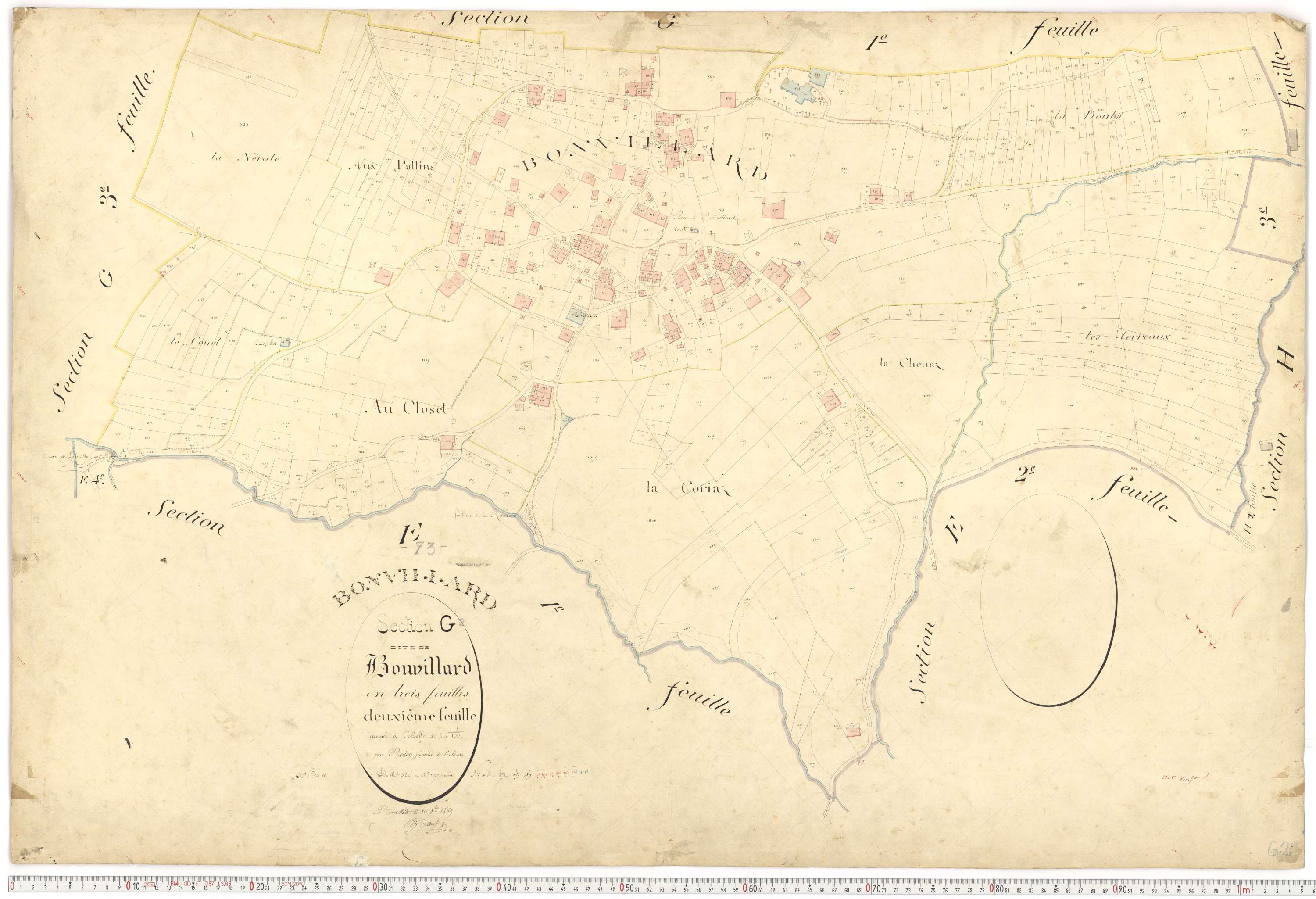 Bonvillard - Plans cadastraux du premier cadastre français.