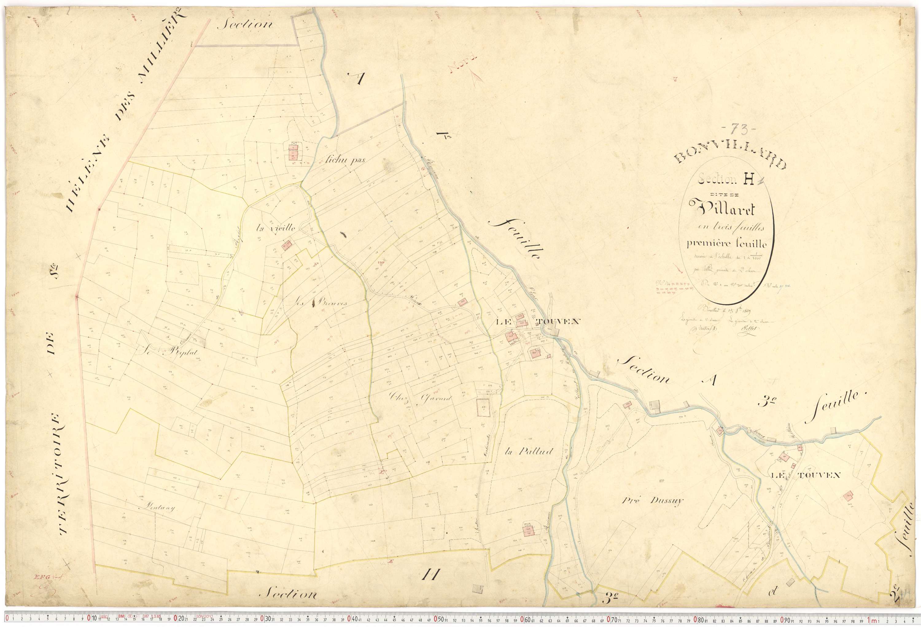 Bonvillard - Plans cadastraux du premier cadastre français.