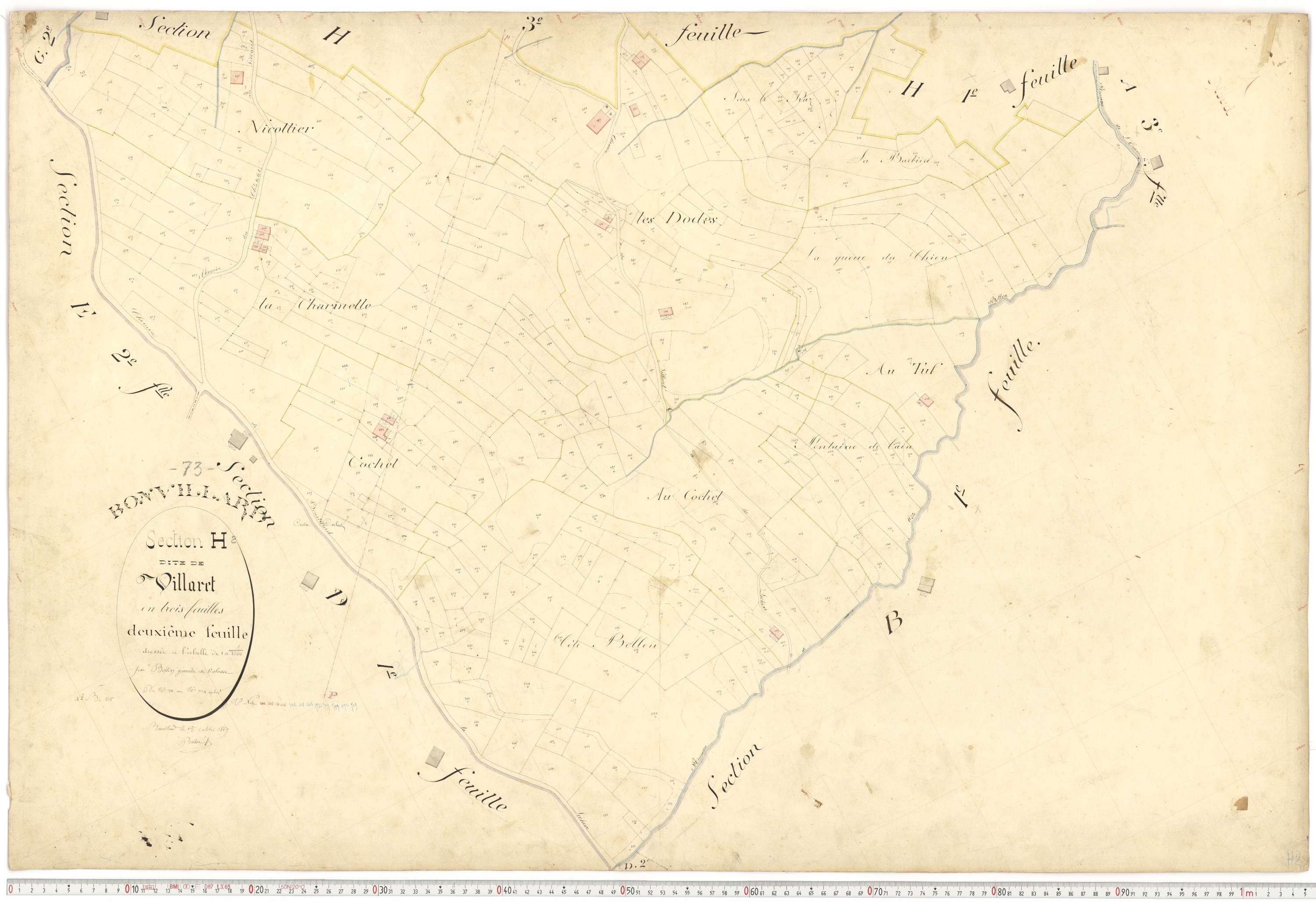Bonvillard - Plans cadastraux du premier cadastre français.