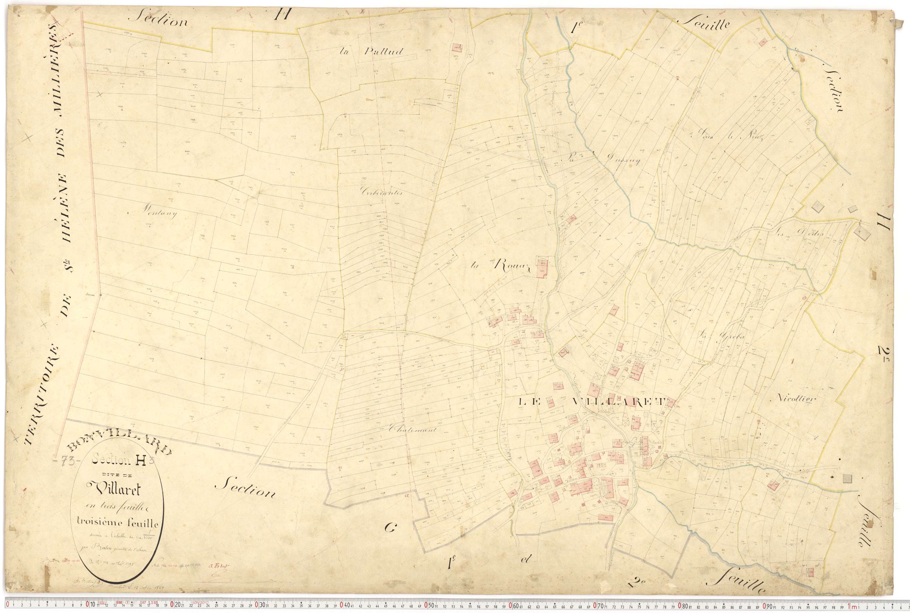 Bonvillard - Plans cadastraux du premier cadastre français.