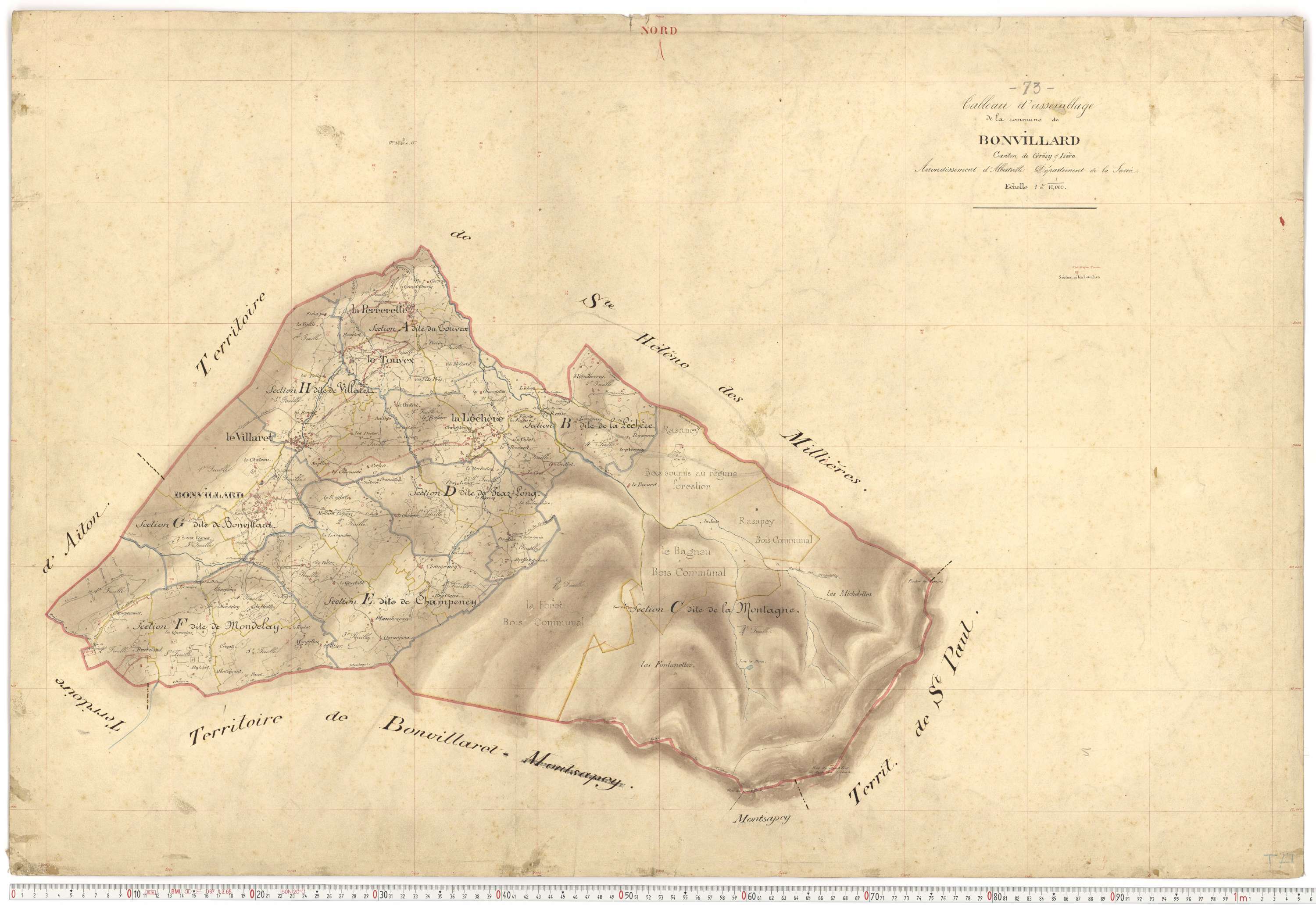 Bonvillard - Plans cadastraux du premier cadastre français.