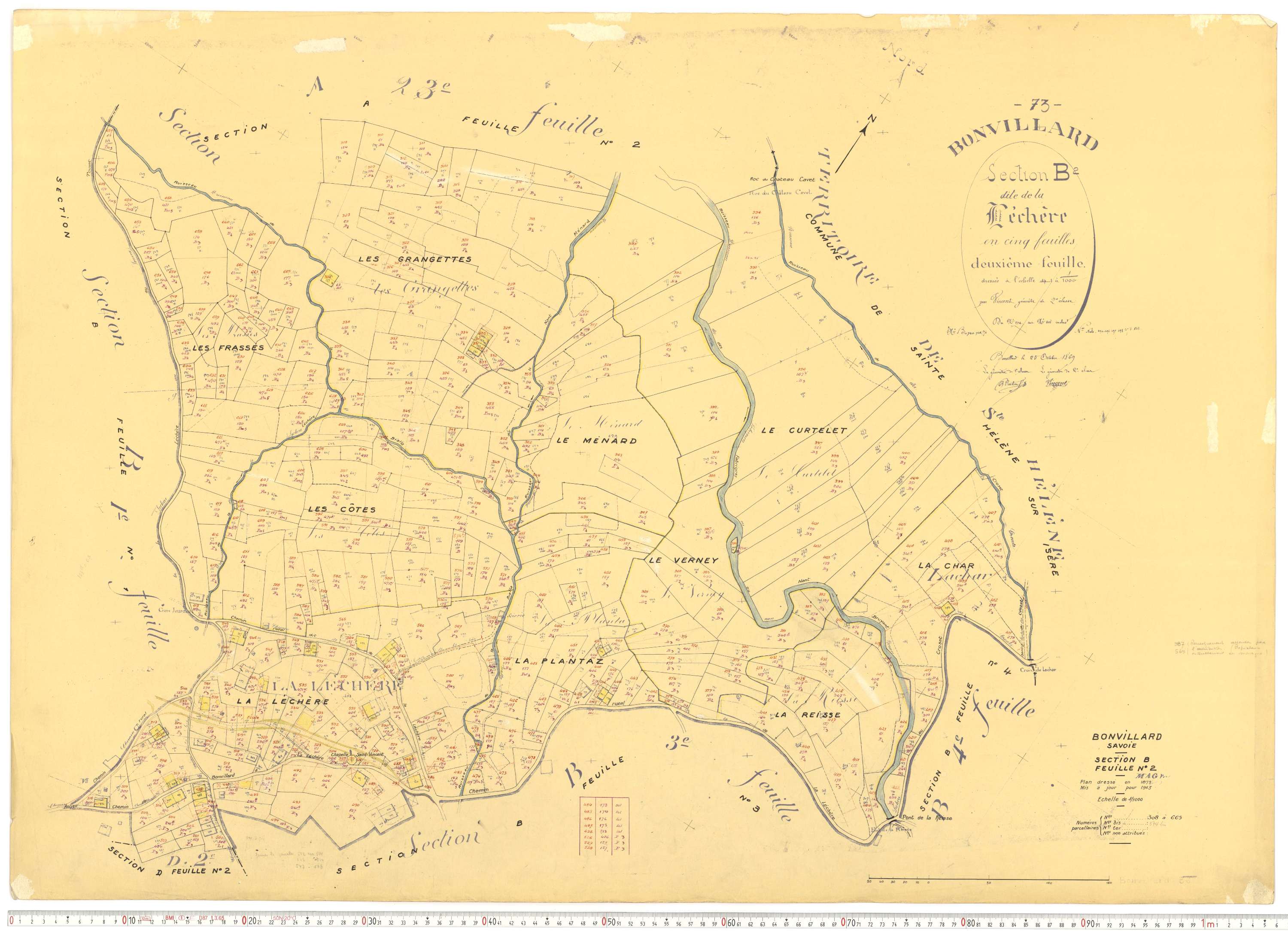 Bonvillard - Cadastre rénové (1963).