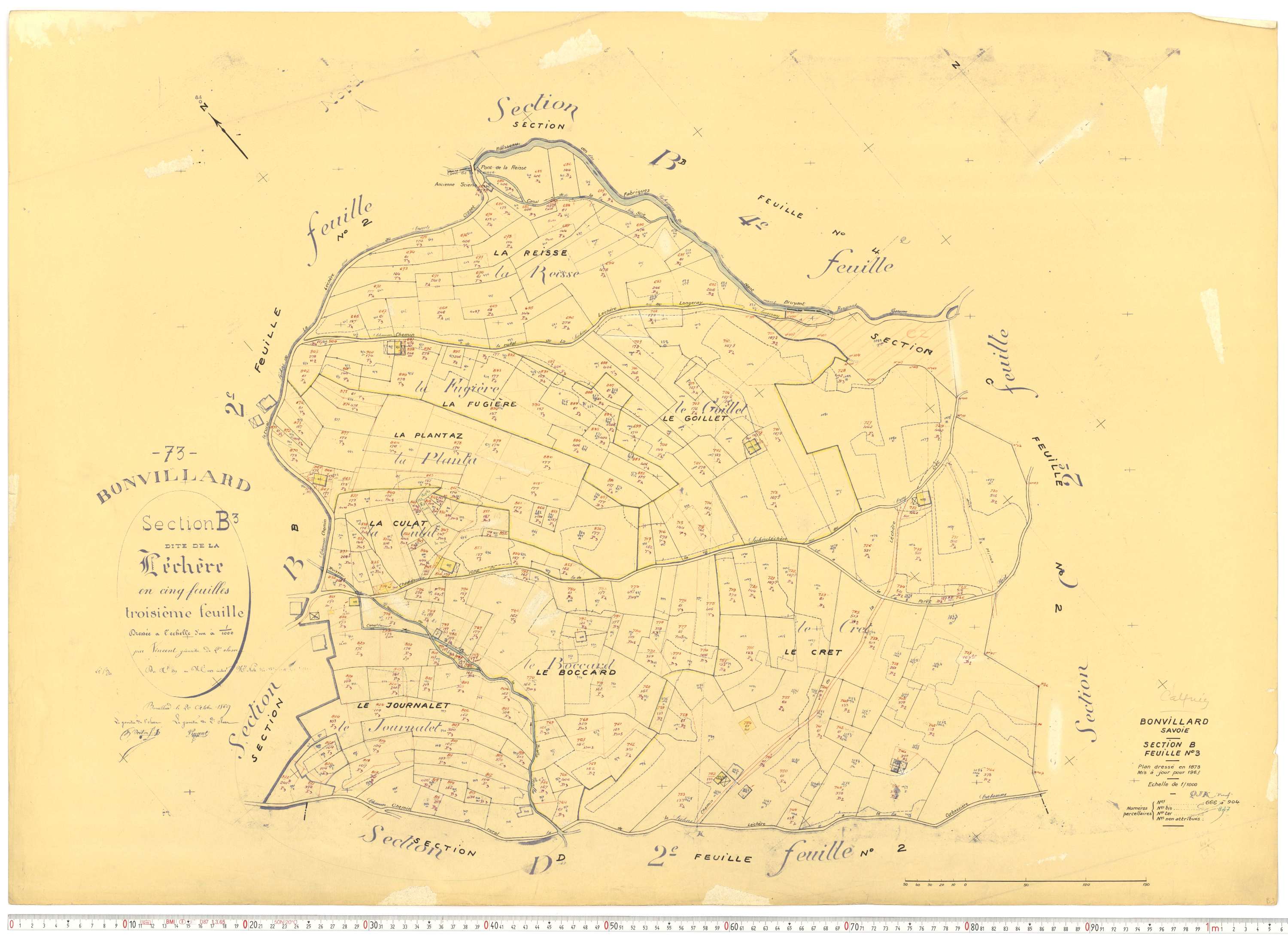 Bonvillard - Cadastre rénové (1963).