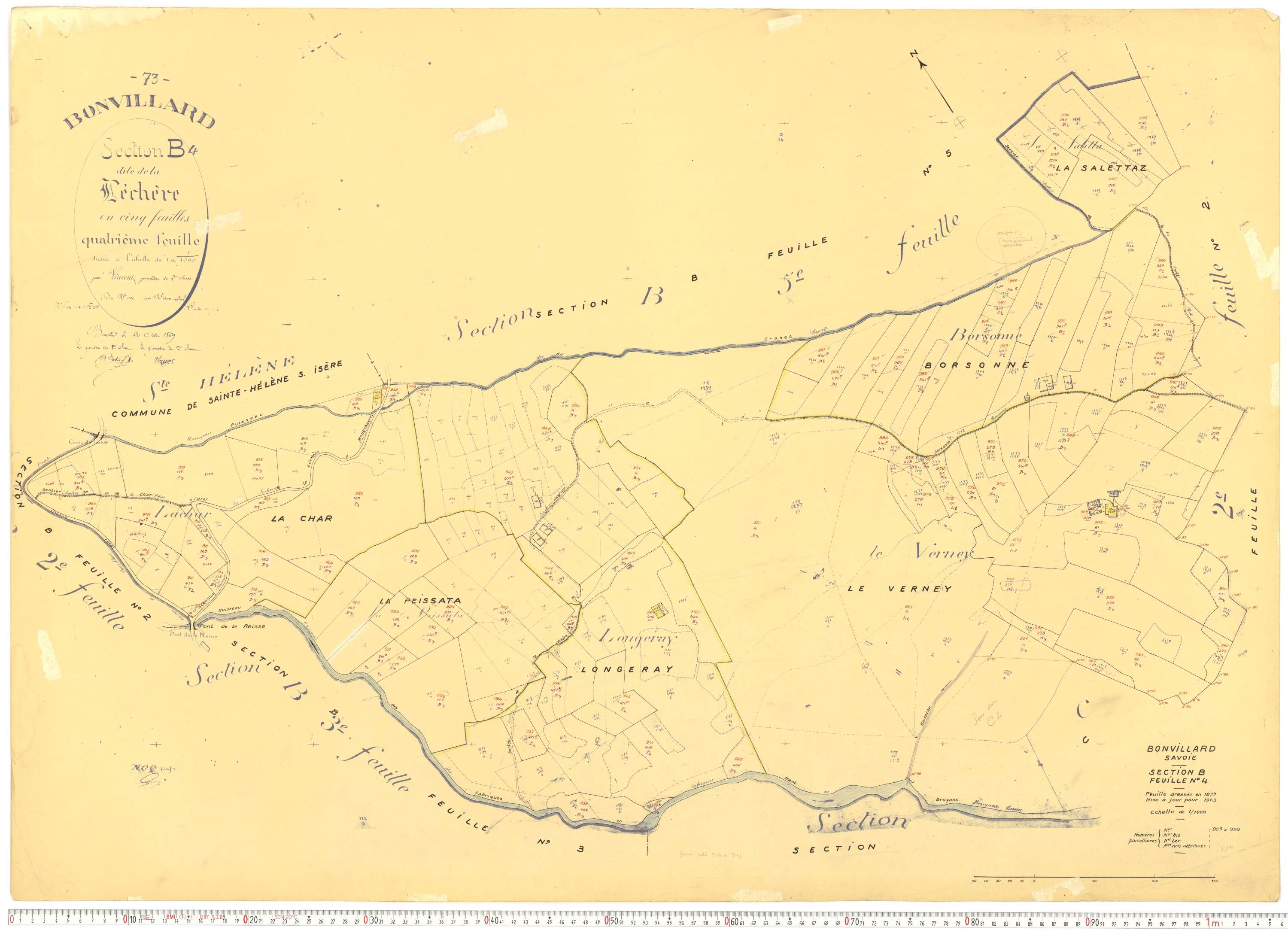 Bonvillard - Cadastre rénové (1963).