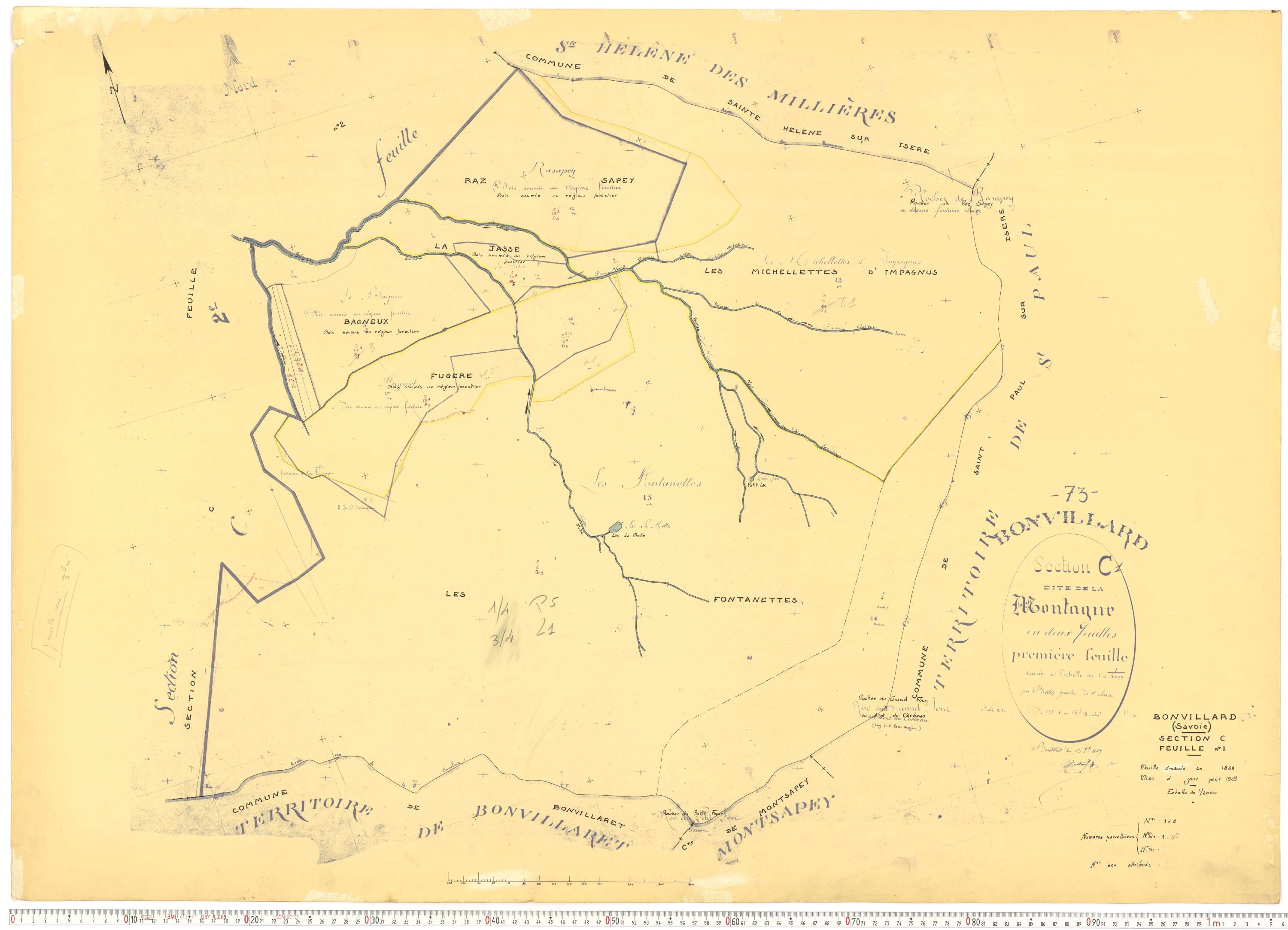 Bonvillard - Cadastre rénové (1963).