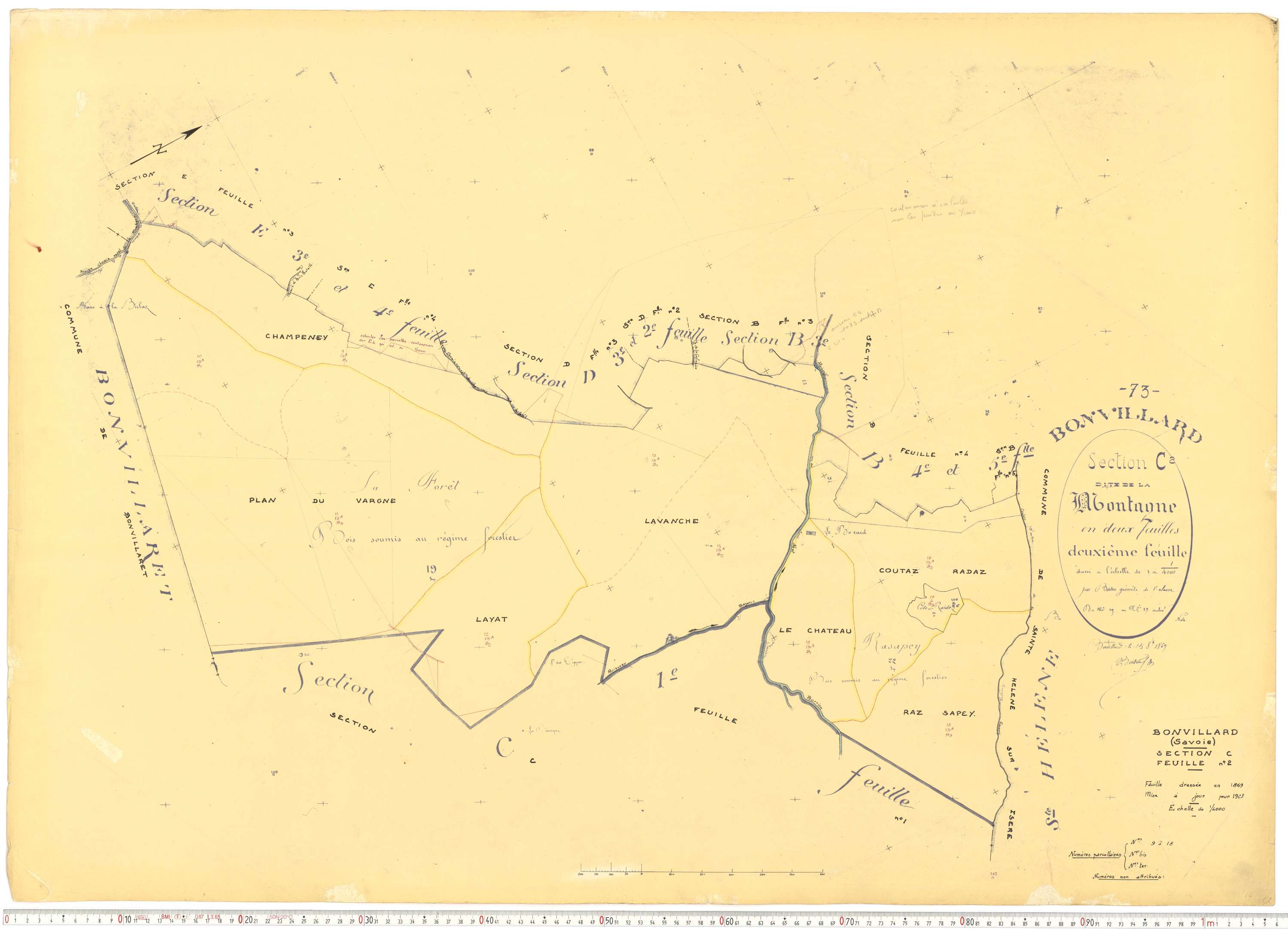 Bonvillard - Cadastre rénové (1963).