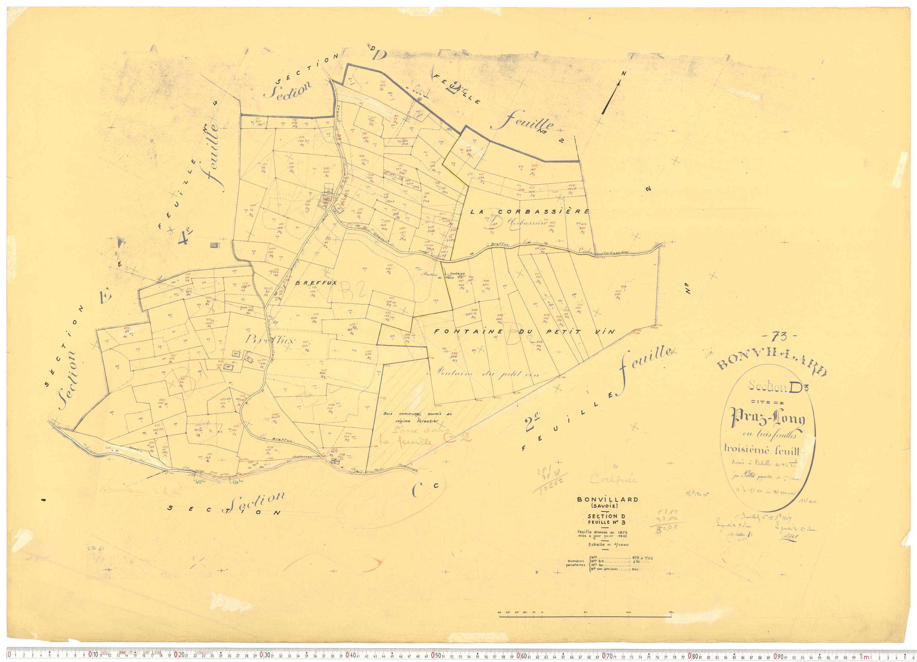 Bonvillard - Cadastre rénové (1963).
