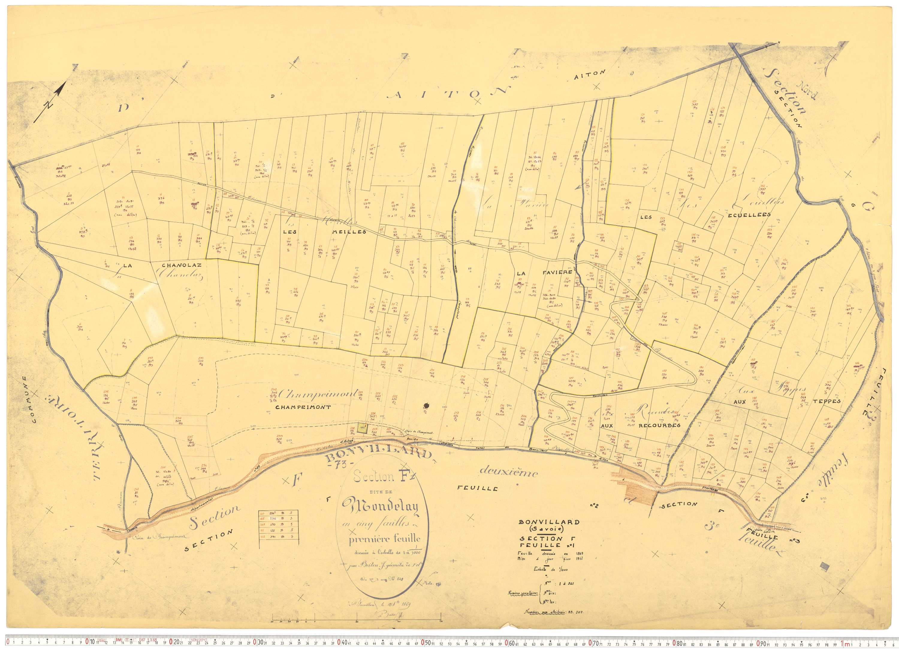 Bonvillard - Cadastre rénové (1963).
