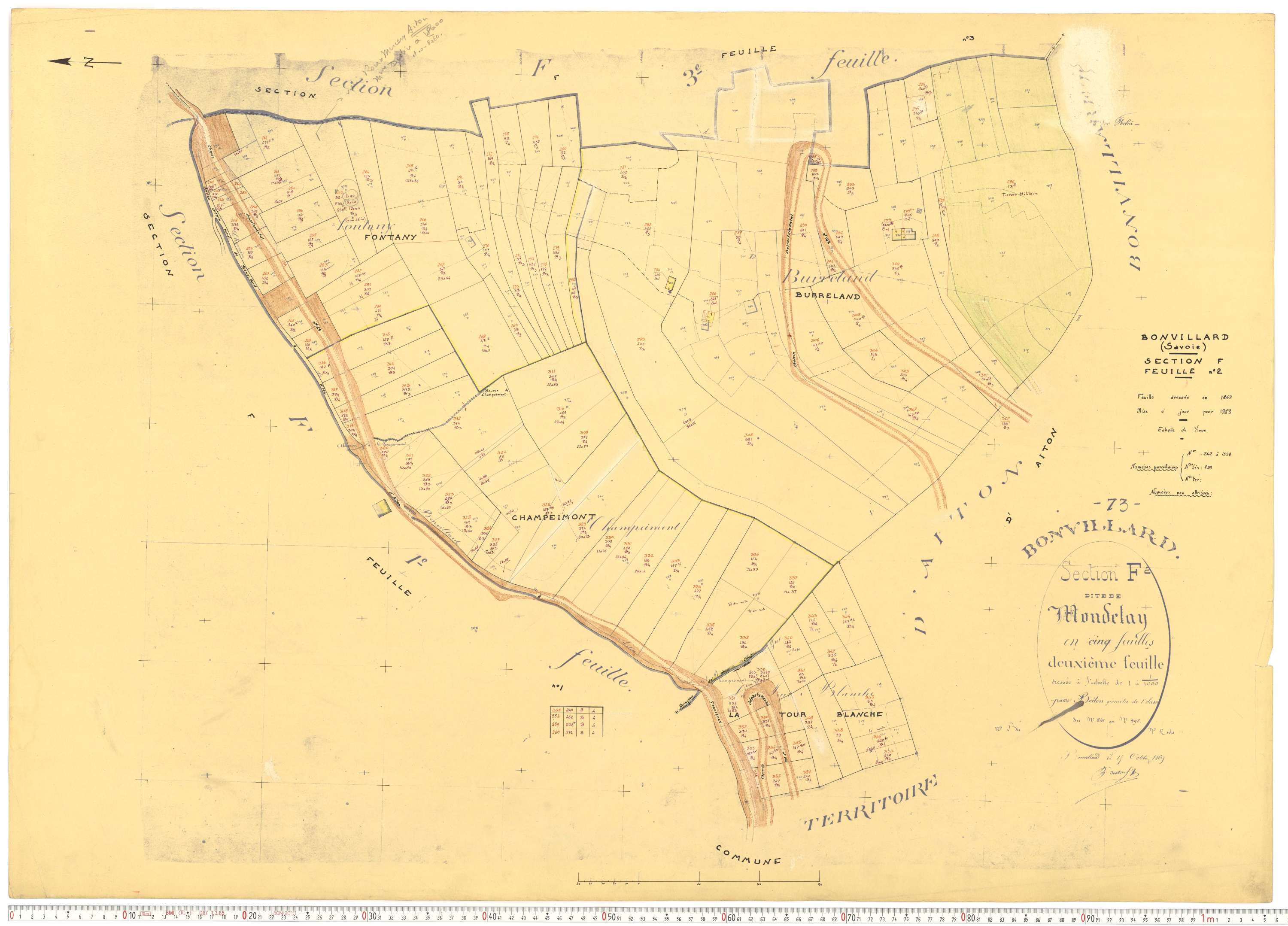 Bonvillard - Cadastre rénové (1963).
