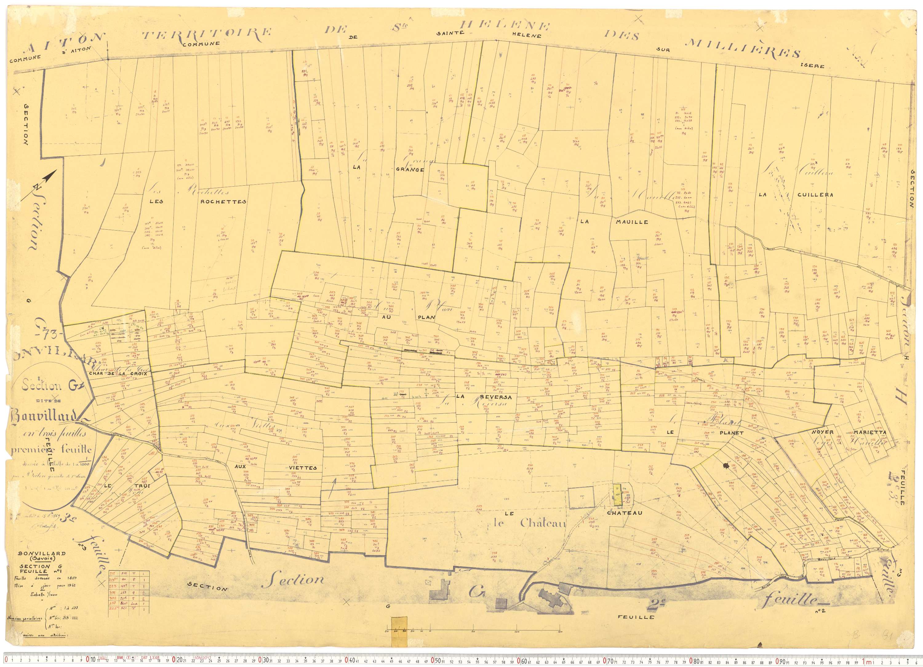 Bonvillard - Cadastre rénové (1963).