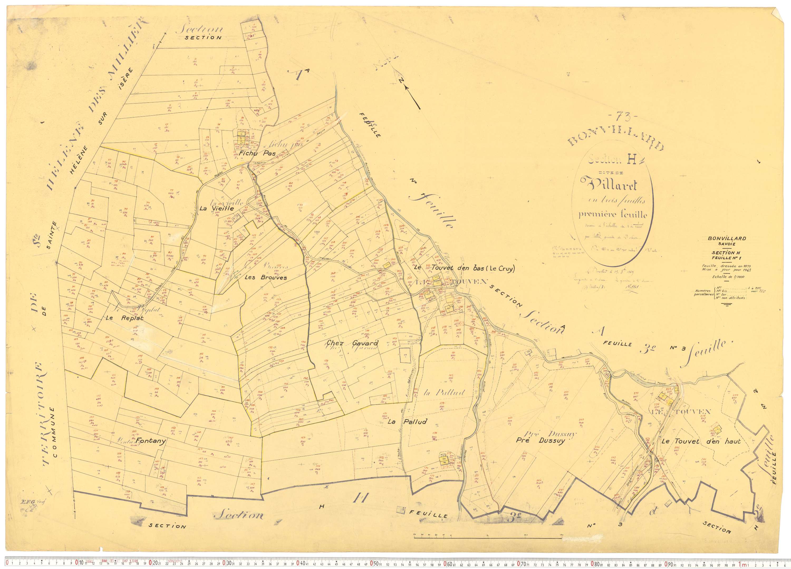 Bonvillard - Cadastre rénové (1963).