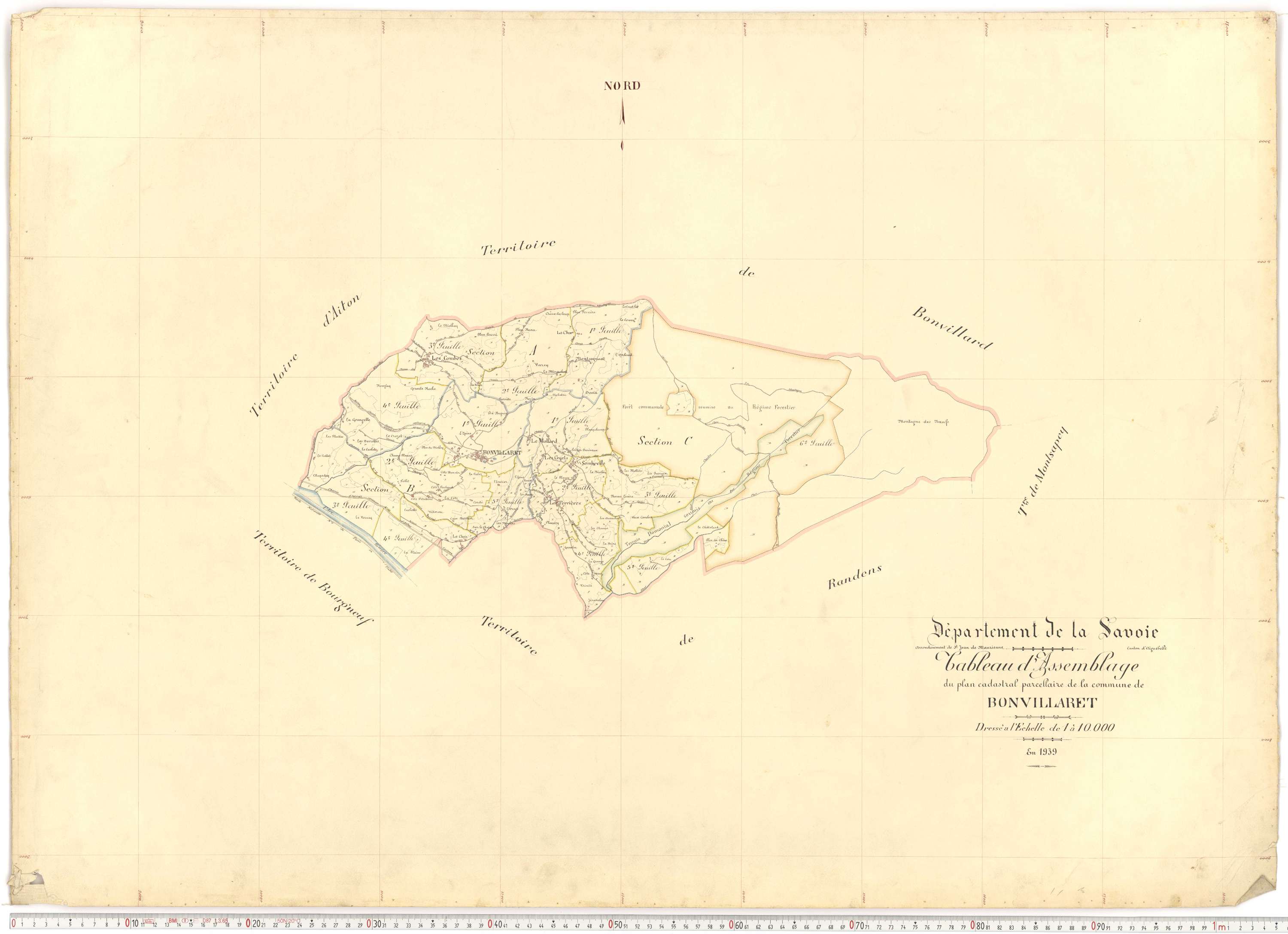 Bonvillaret - Plans cadastraux du premier cadastre français.