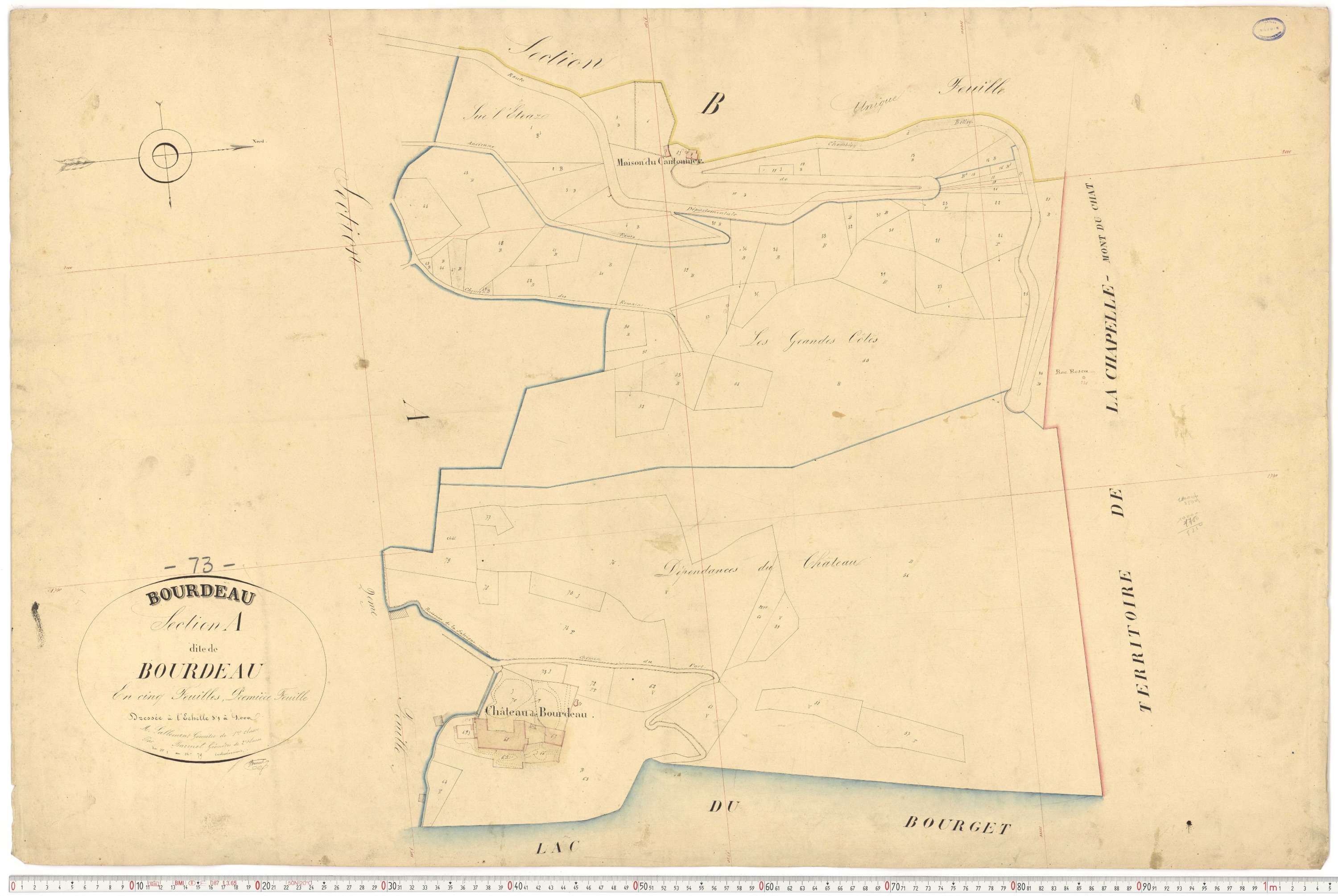 Bourdeau - Plans cadastraux du premier cadastre français.