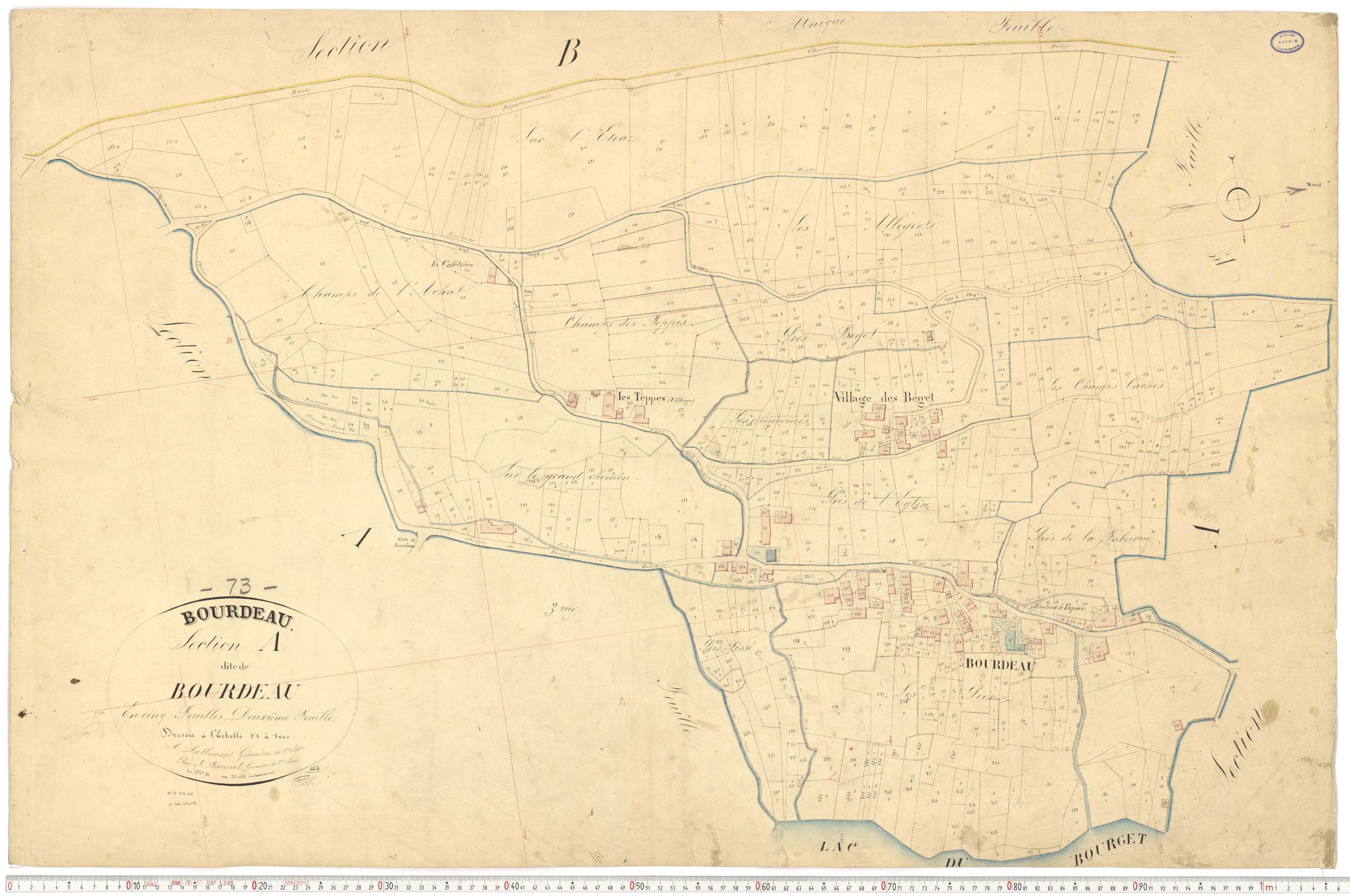 Bourdeau - Plans cadastraux du premier cadastre français.